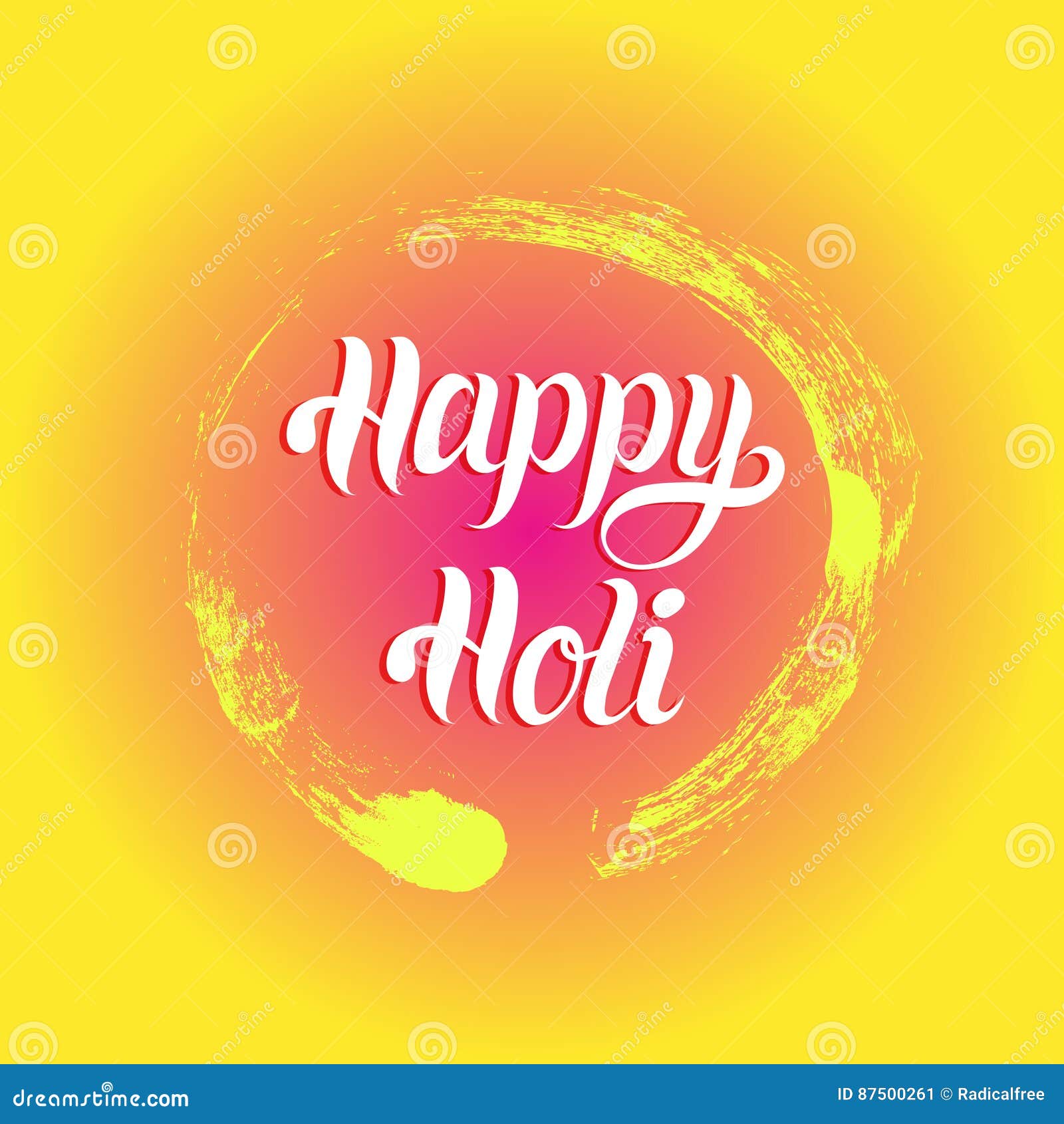 Happy Holi Greeting Card, Poster. Festival of Colours in India ...