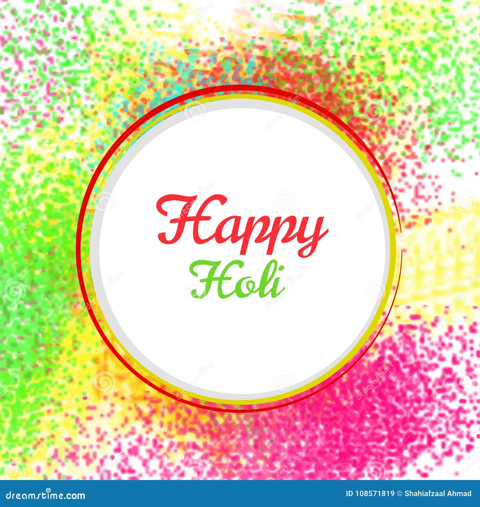 Happy Holi Poster Design and Illustration with Color Splash Stock Vector -  Illustration of happy, love: 108571819