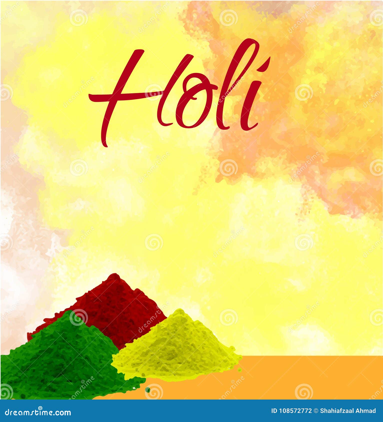 Happy Holi Poster Design and Illustration with Color Splash Stock  Illustration - Illustration of couples, hearts: 108572772