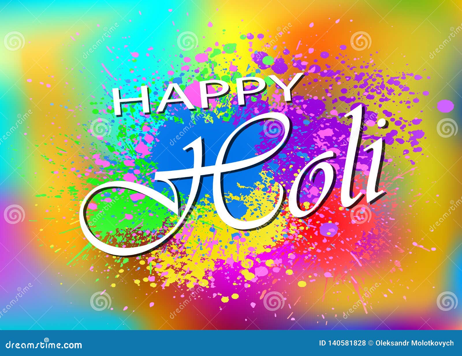 Happy Holi Vector Background For Your Festive Design Happy Holi Template Eps 10 Stock Vector Illustration Of Paint India 140581828