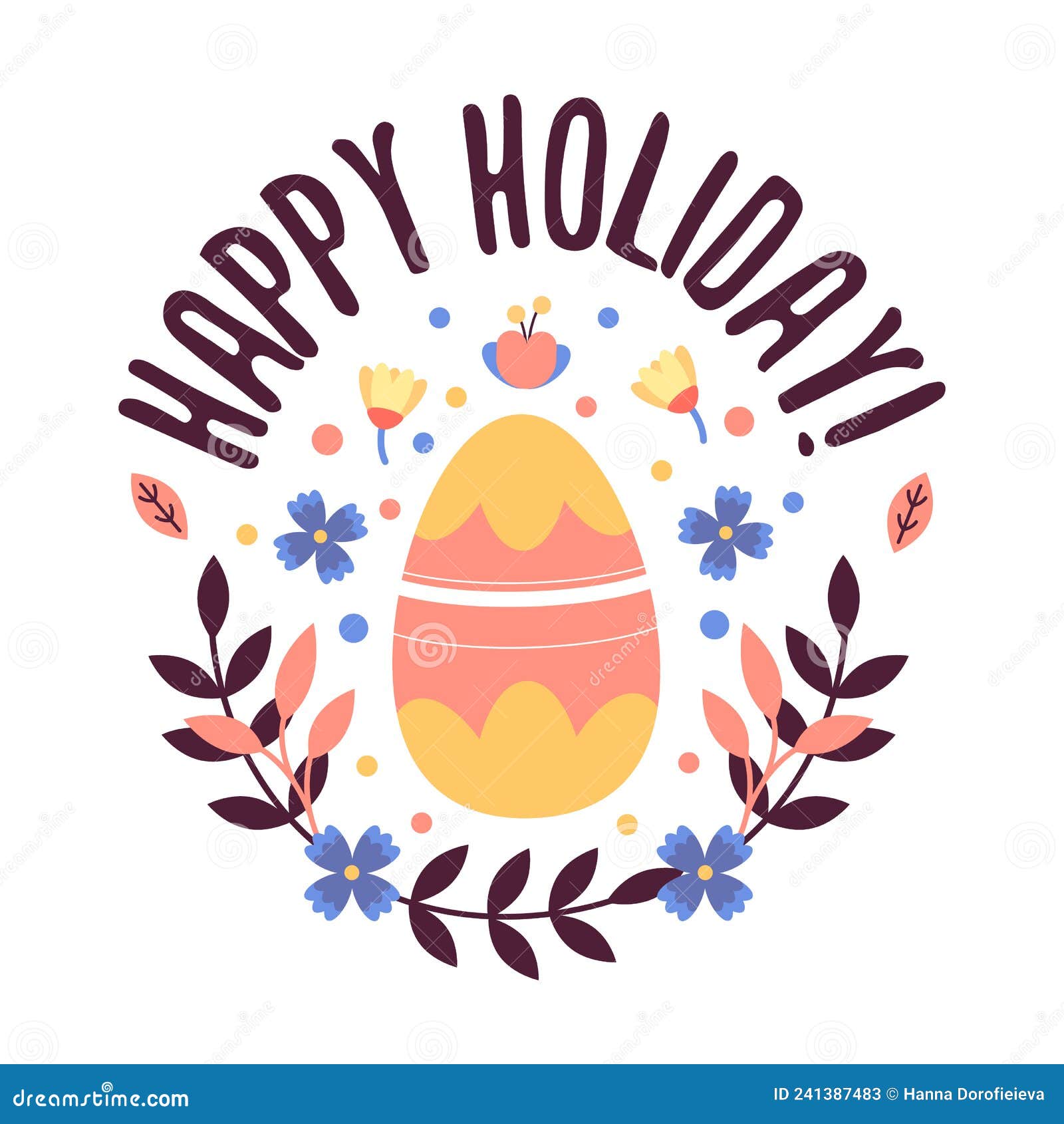 happy holiday text or wish,  greeting card