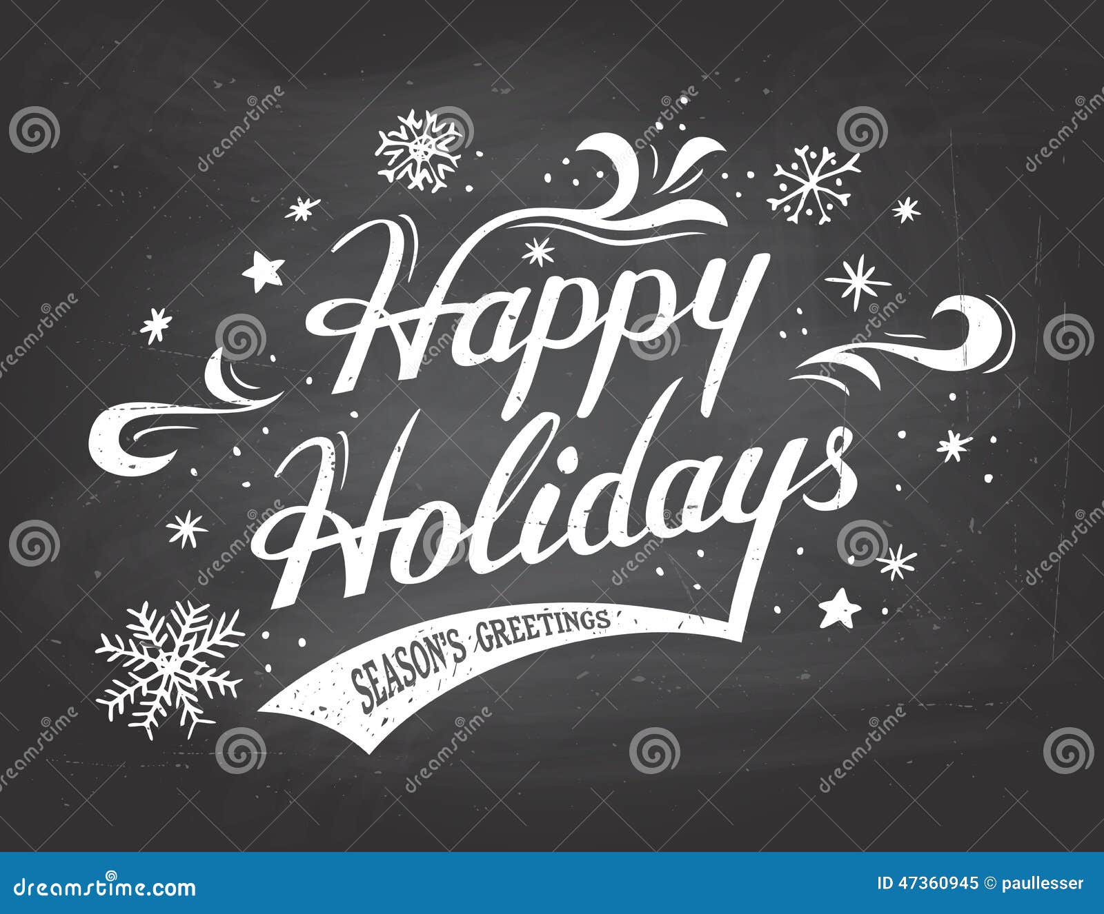 Happy Holidays On Chalkboard Background Stock Vector - Image: 47360945 Happy Holidays On Chalkboard Background Stock Vector - Image: 47360945