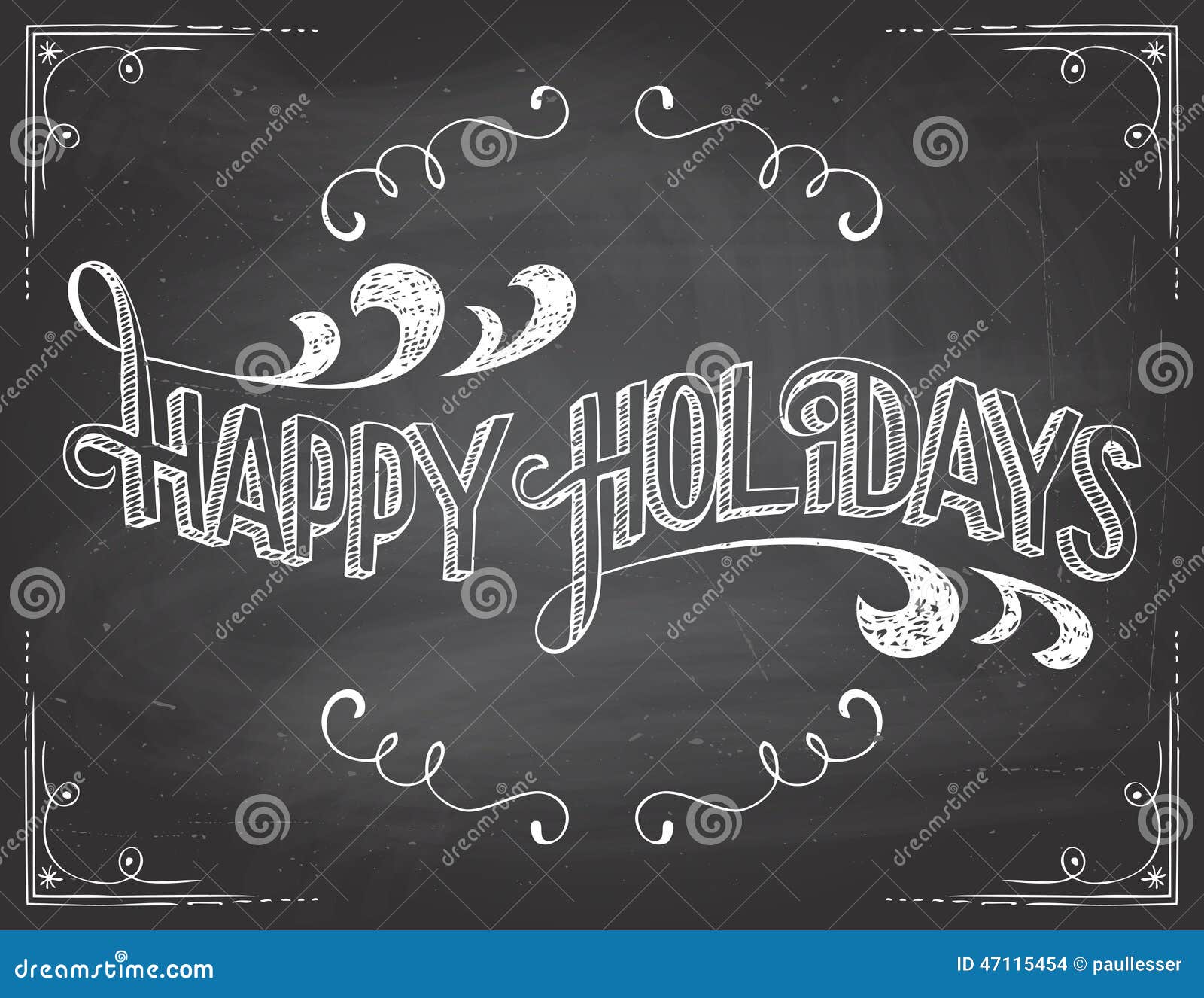 Happy Holidays Chalkboard Stock Vector - Image: 47115454 Happy Holidays Chalkboard Stock Vector - Image: 47115454