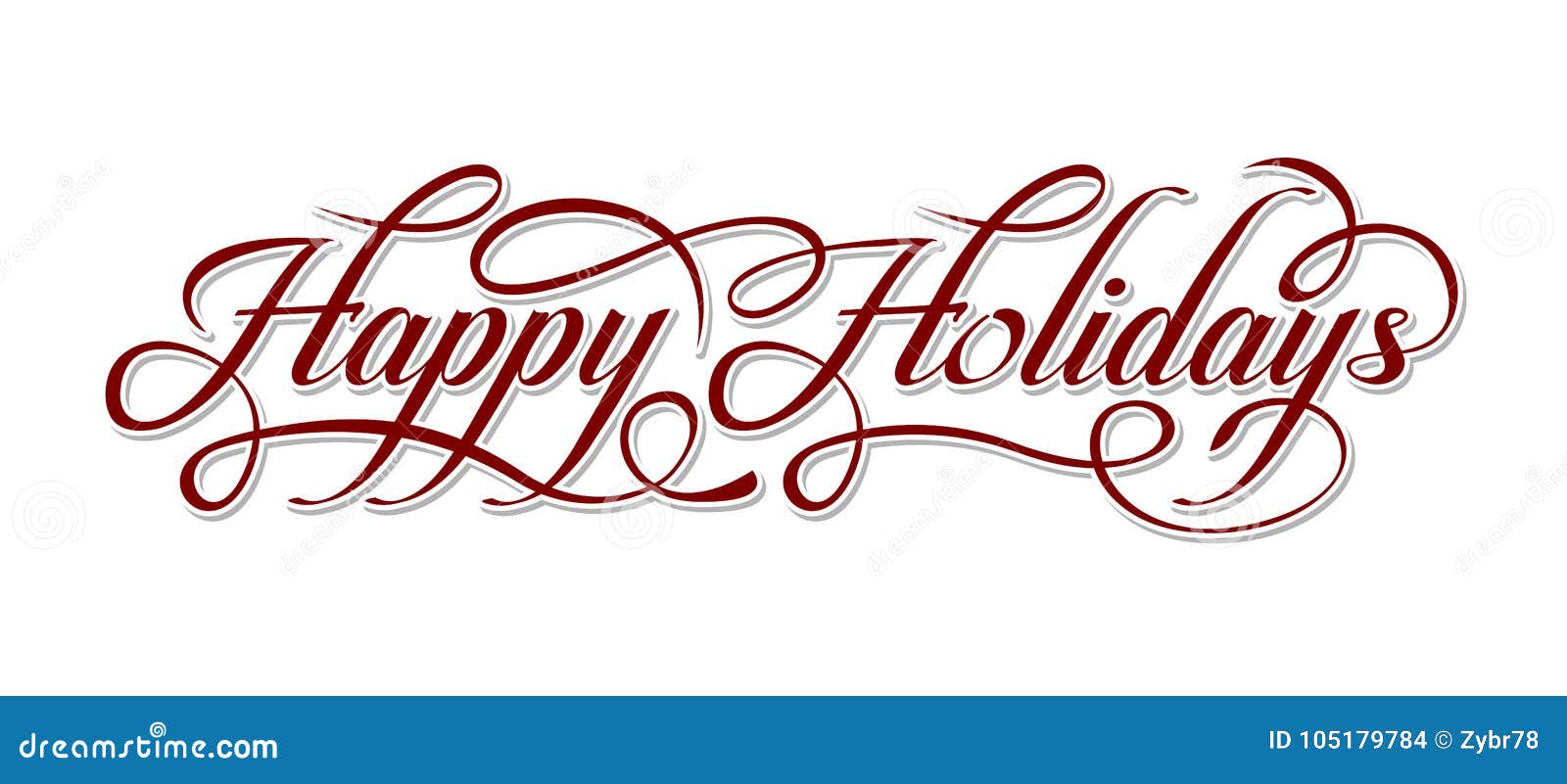 Happy Holidays text stock vector. Illustration of greeting 105179784