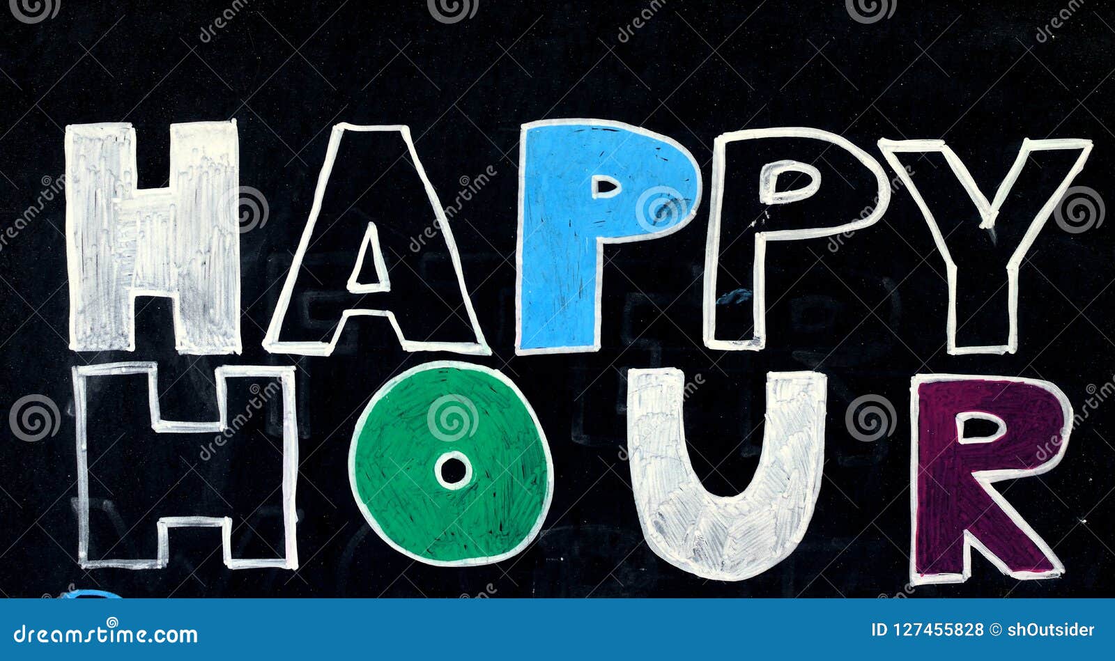 Happy Hour Chalk Stock Illustrations 114 Happy Hour Chalk Stock
