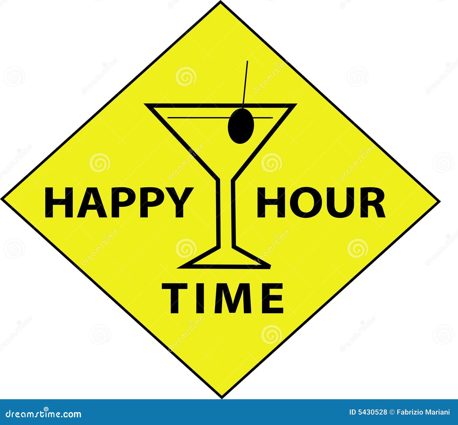 Happy hour znak czasu. Happy hour ilustracji znak czasu