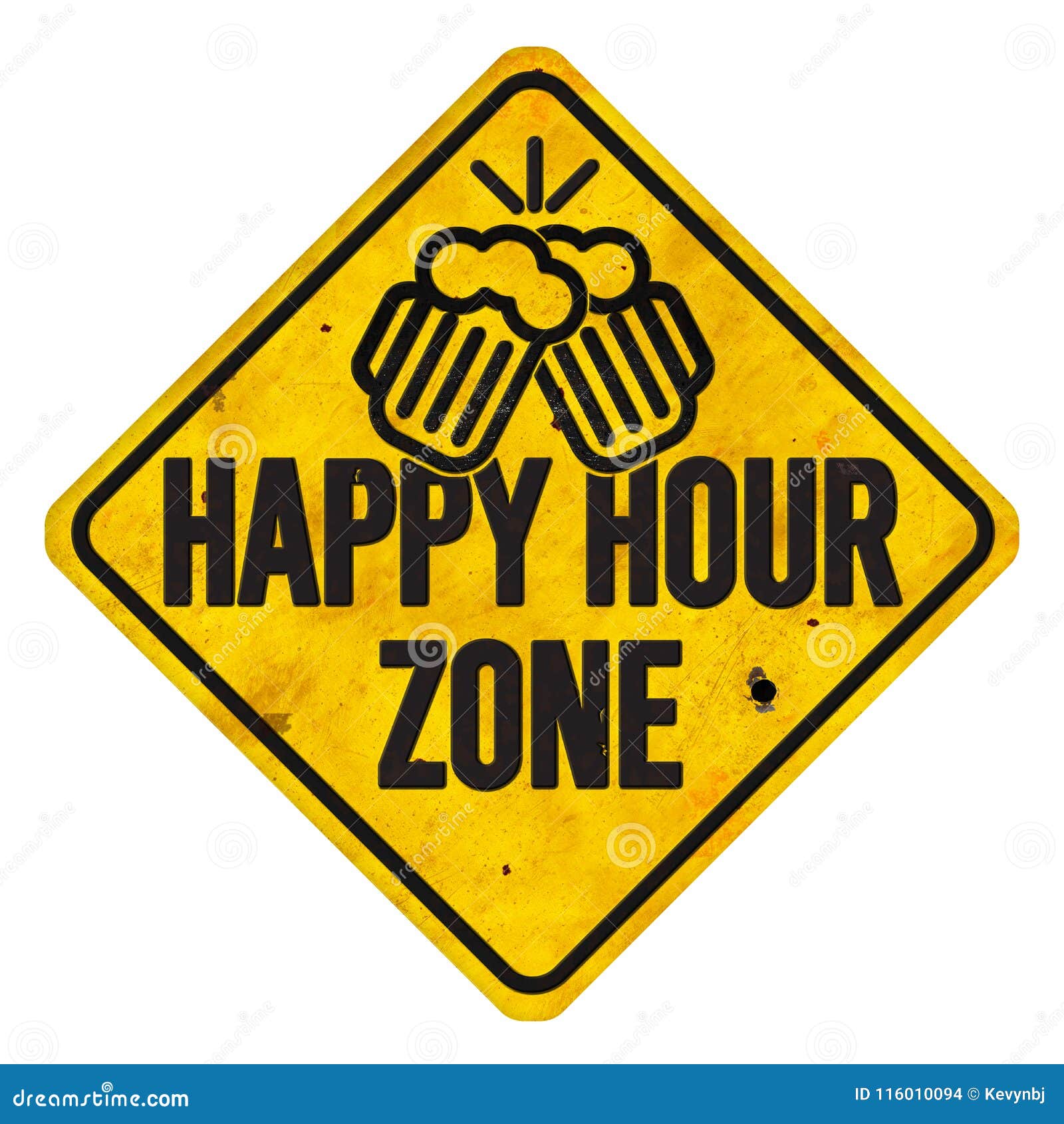 happy hour zone sign