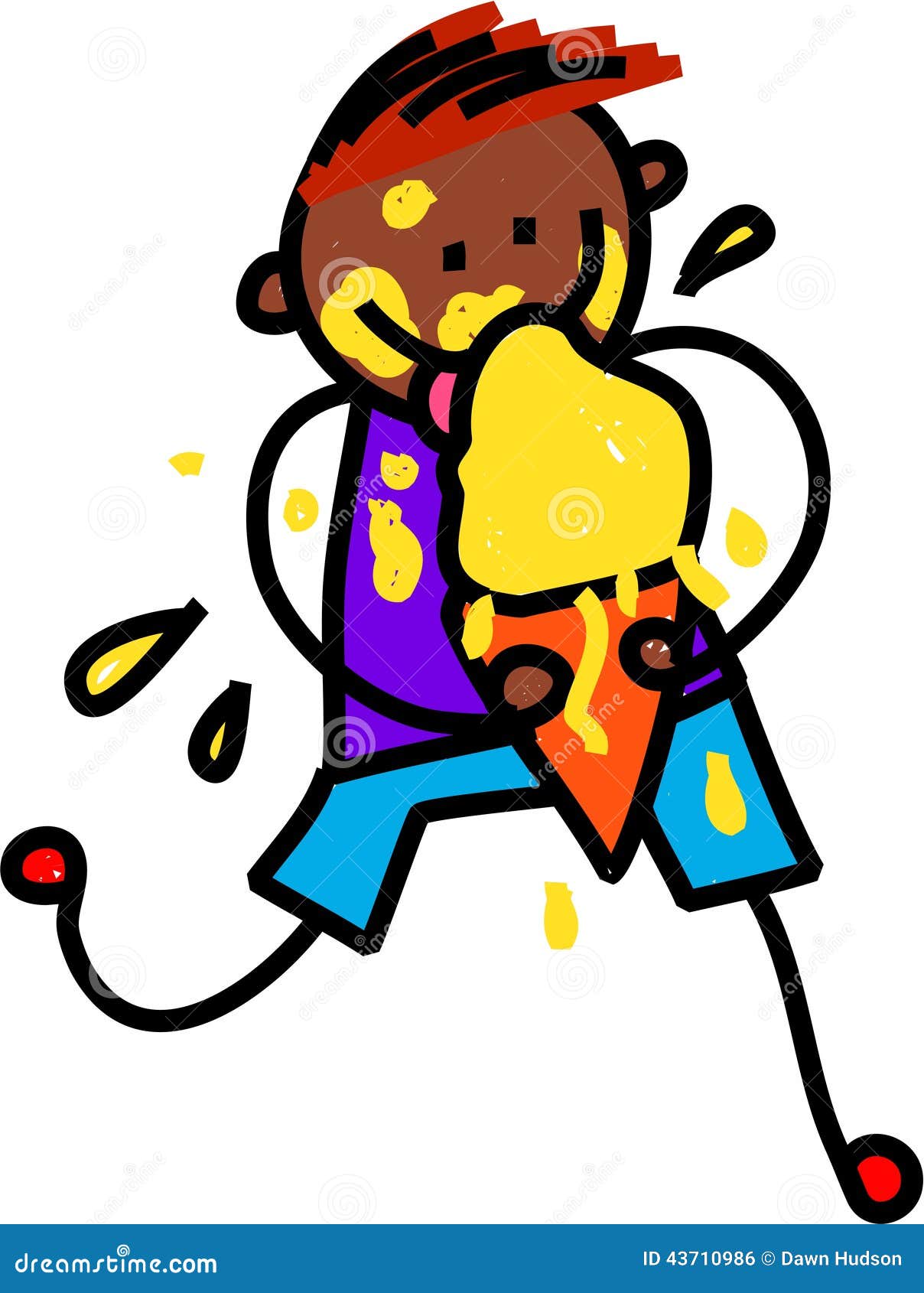 Download Happy Ice Cream Boy stock illustration. Illustration of people - 43710986