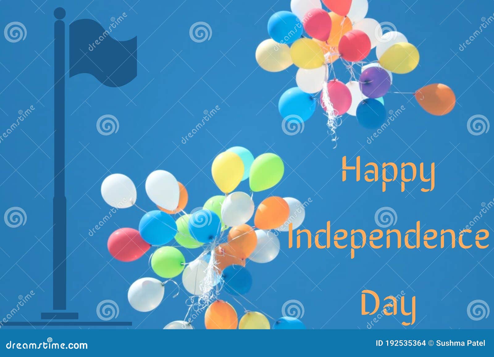 Happy Independence Day Best Wishes Stock Illustration ...