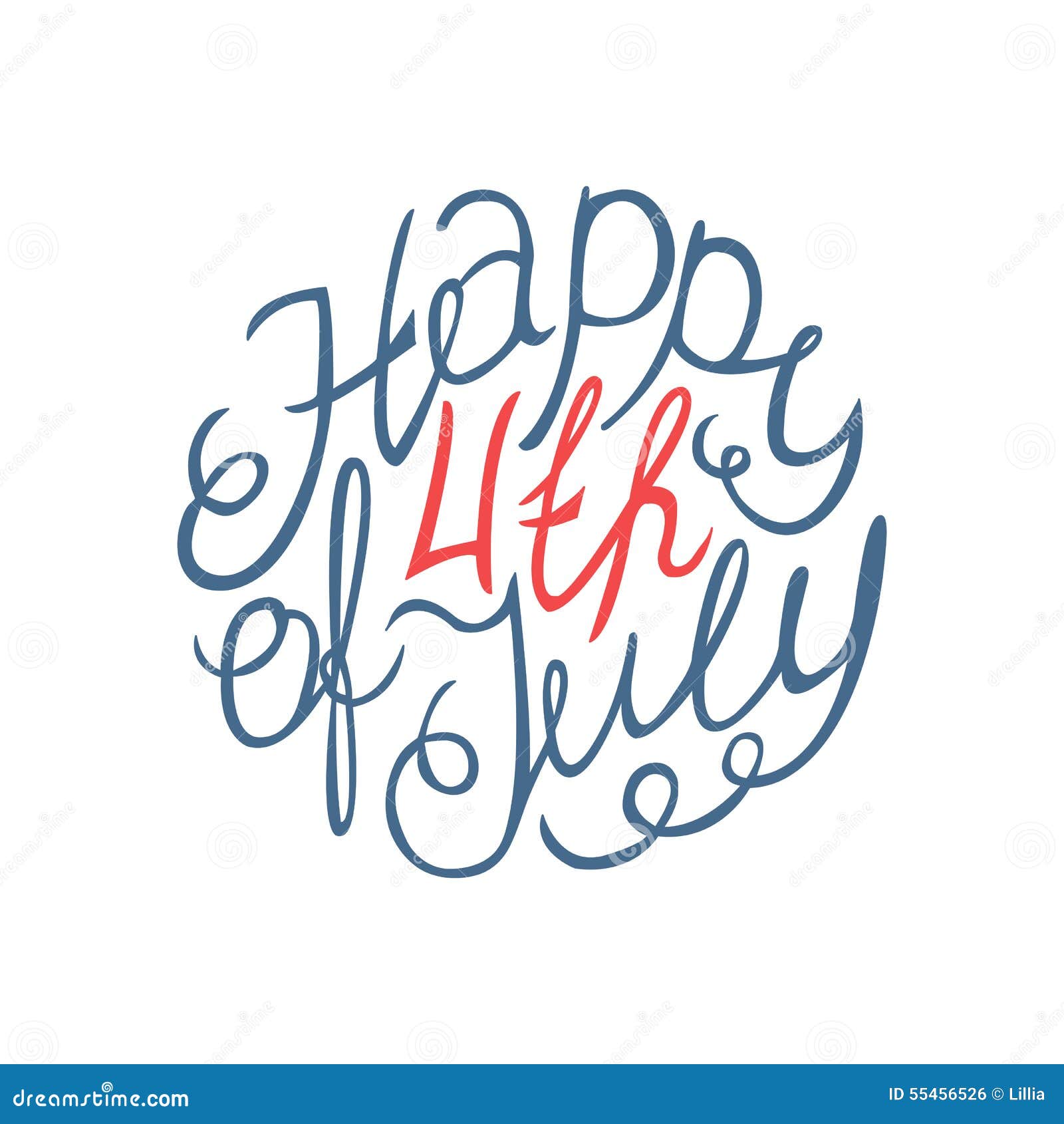 happy independence day handlettering 