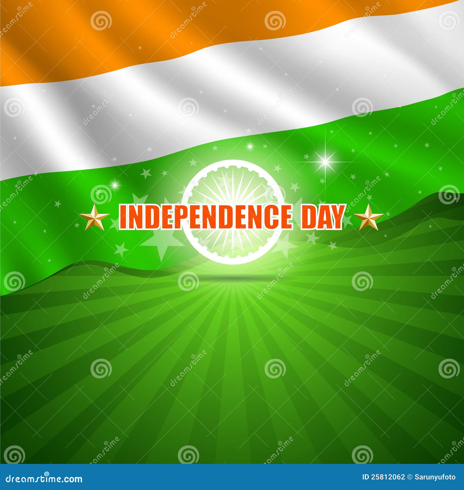 Happy Independence Day India Stock Illustration - Illustration of ...