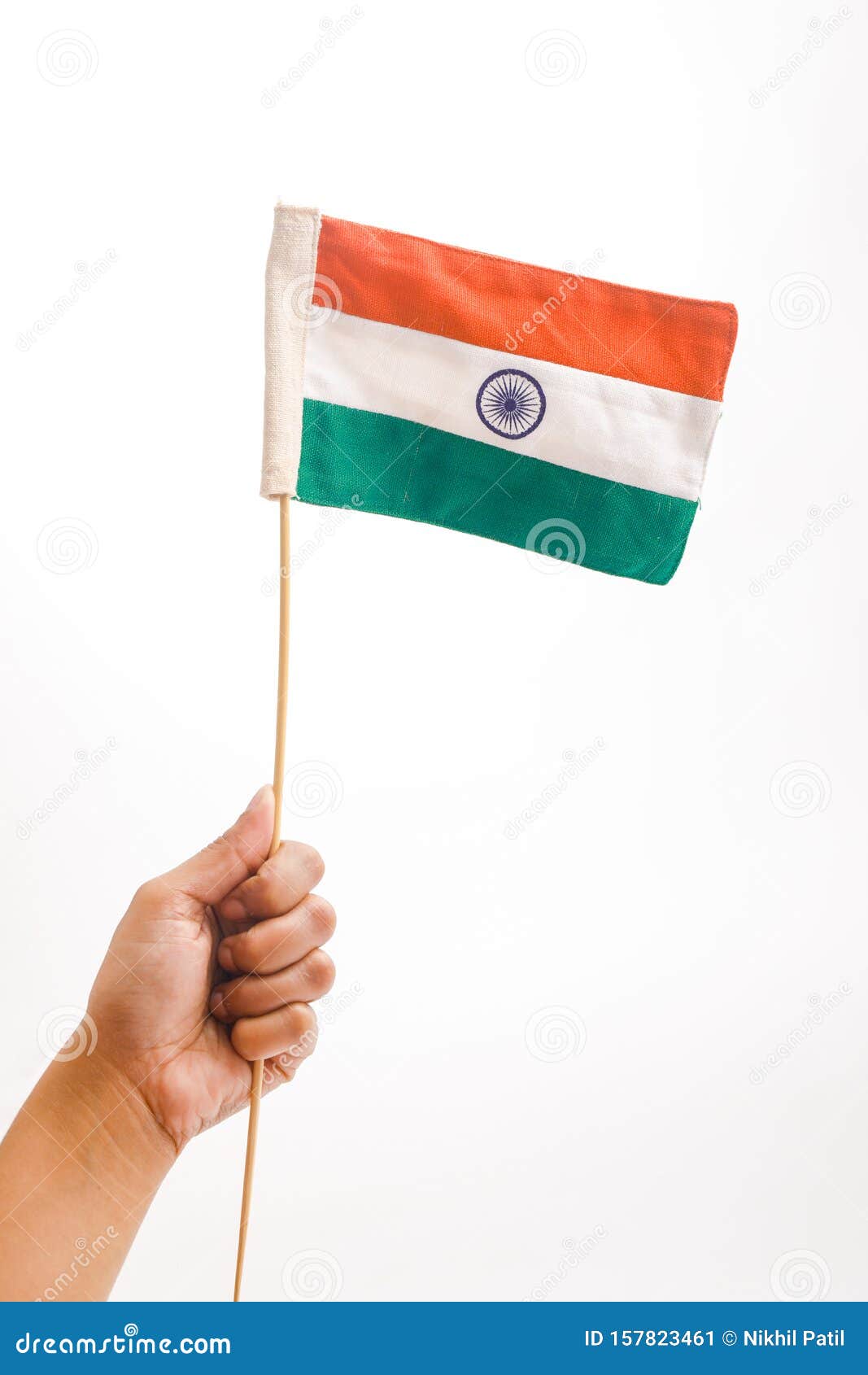 Indian Tricolor Flag Over White Background Stock Image - Image of hind,  flying: 157823461