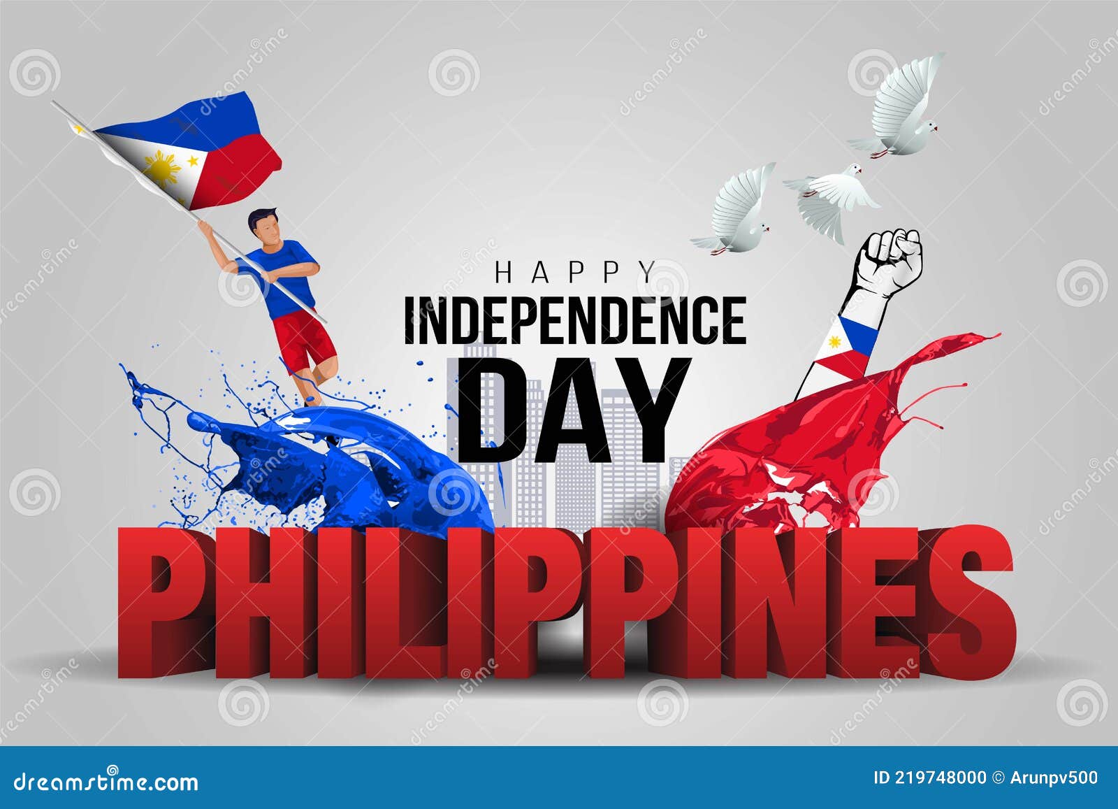 Happy Independence Day Philippine Vector Template Design ...