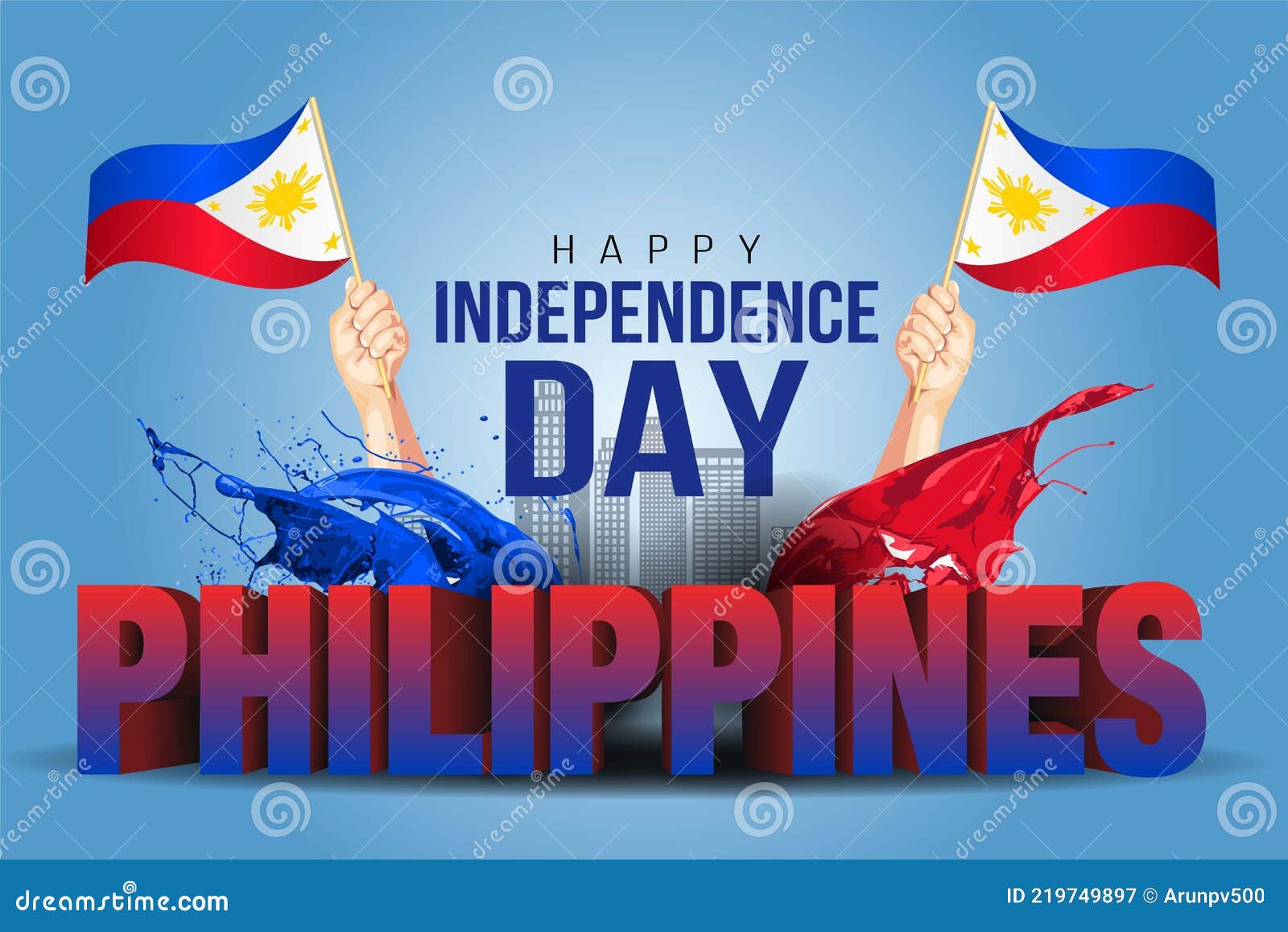 Happy Independence Day Philippine Vector Template Design ...