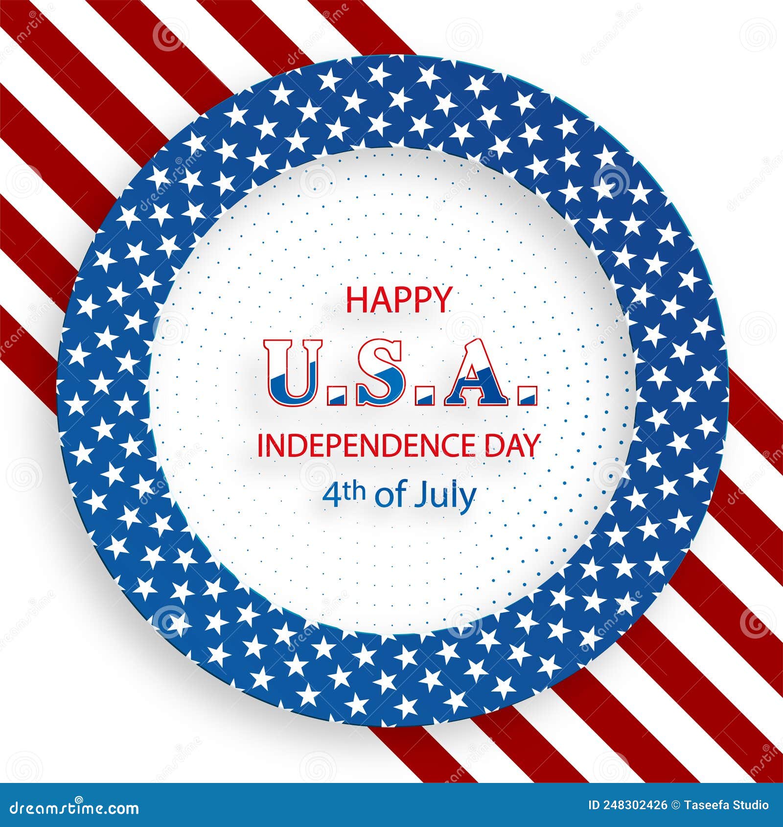 Happy Independence Day of USA on July 4 Stock Vector Illustration of constitution, declaration