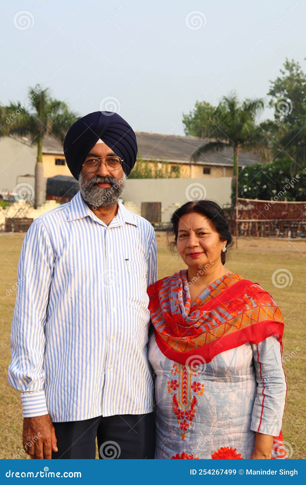 Happy Indian Adult Sikh Punjabi Couple. Stock Image - Image of ...