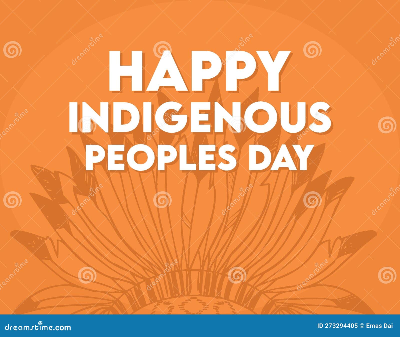 Happy Indigenous Peoples Day Stock Illustration Illustration of