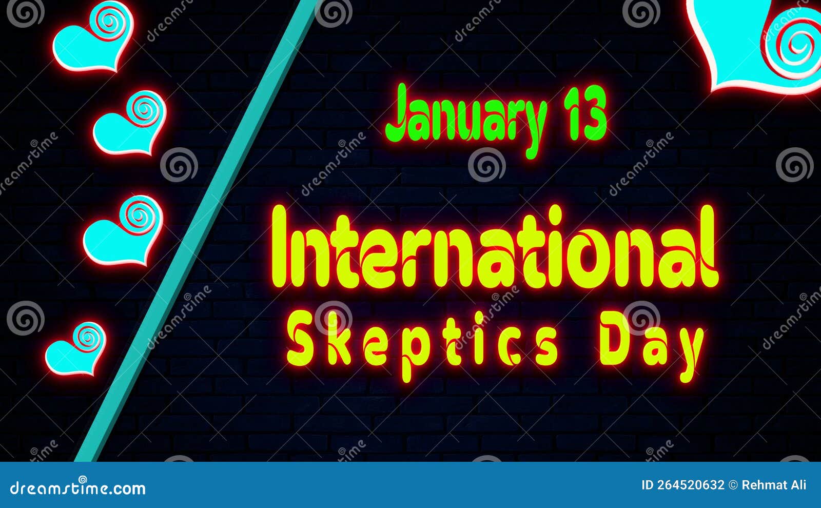 International Skeptics Day, Idea For Poster, Banner, Flyer Or Postcard