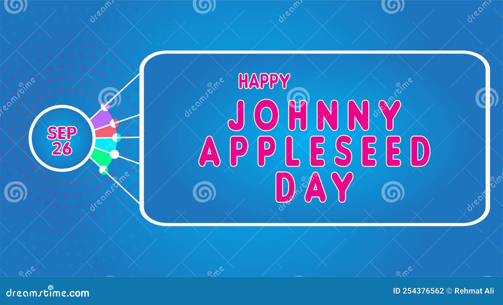 Happy Johnny Appleseed Day, September 26. Calendar of September Text