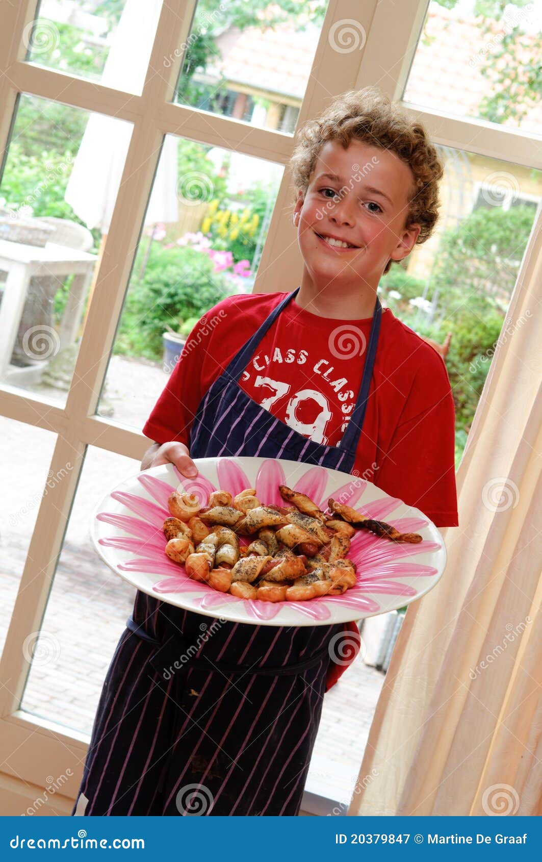 Happy kid cook stock image. Image of tasty, roll, snack 20379847
