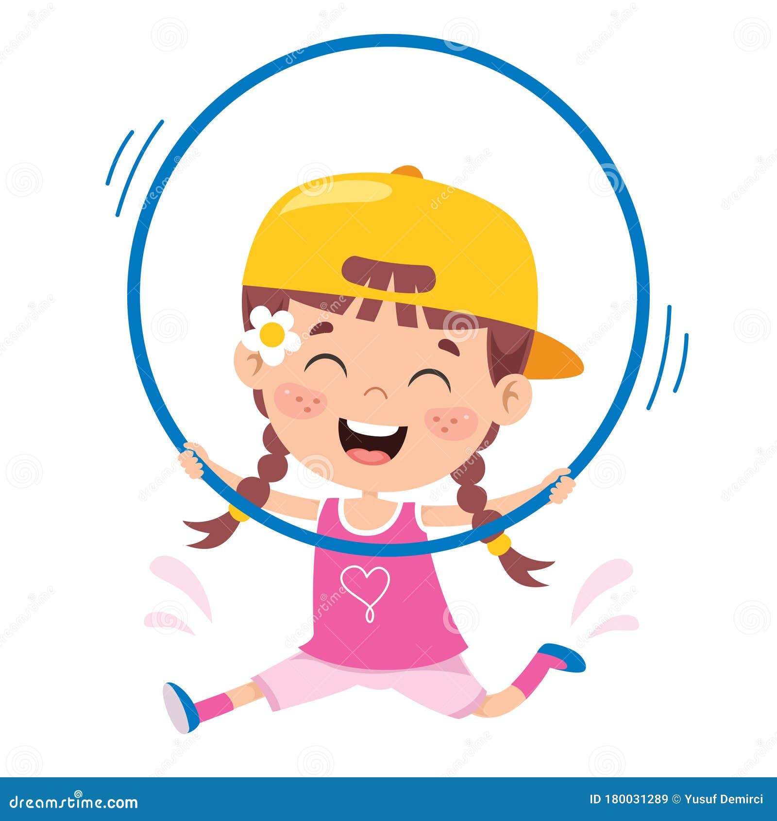Happy Kid Doing Gymnastics Exercise Stock Vector - Illustration of ...