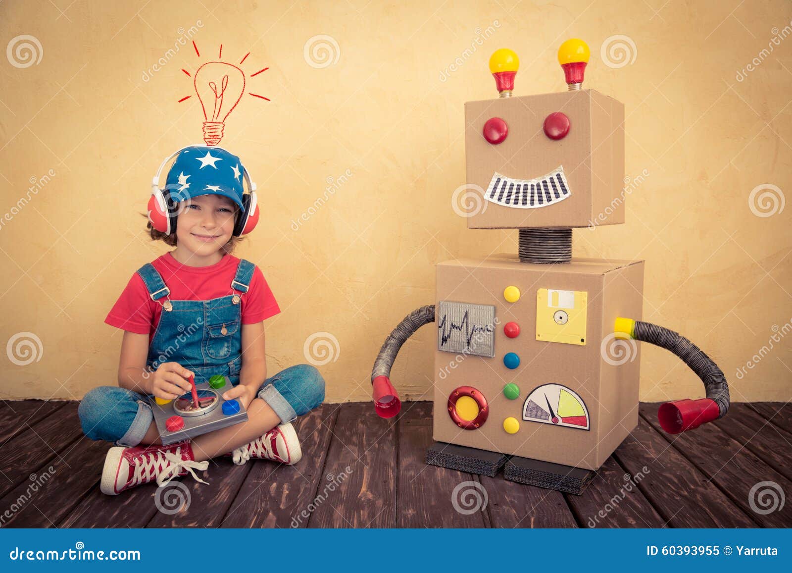 happy kid toy robot