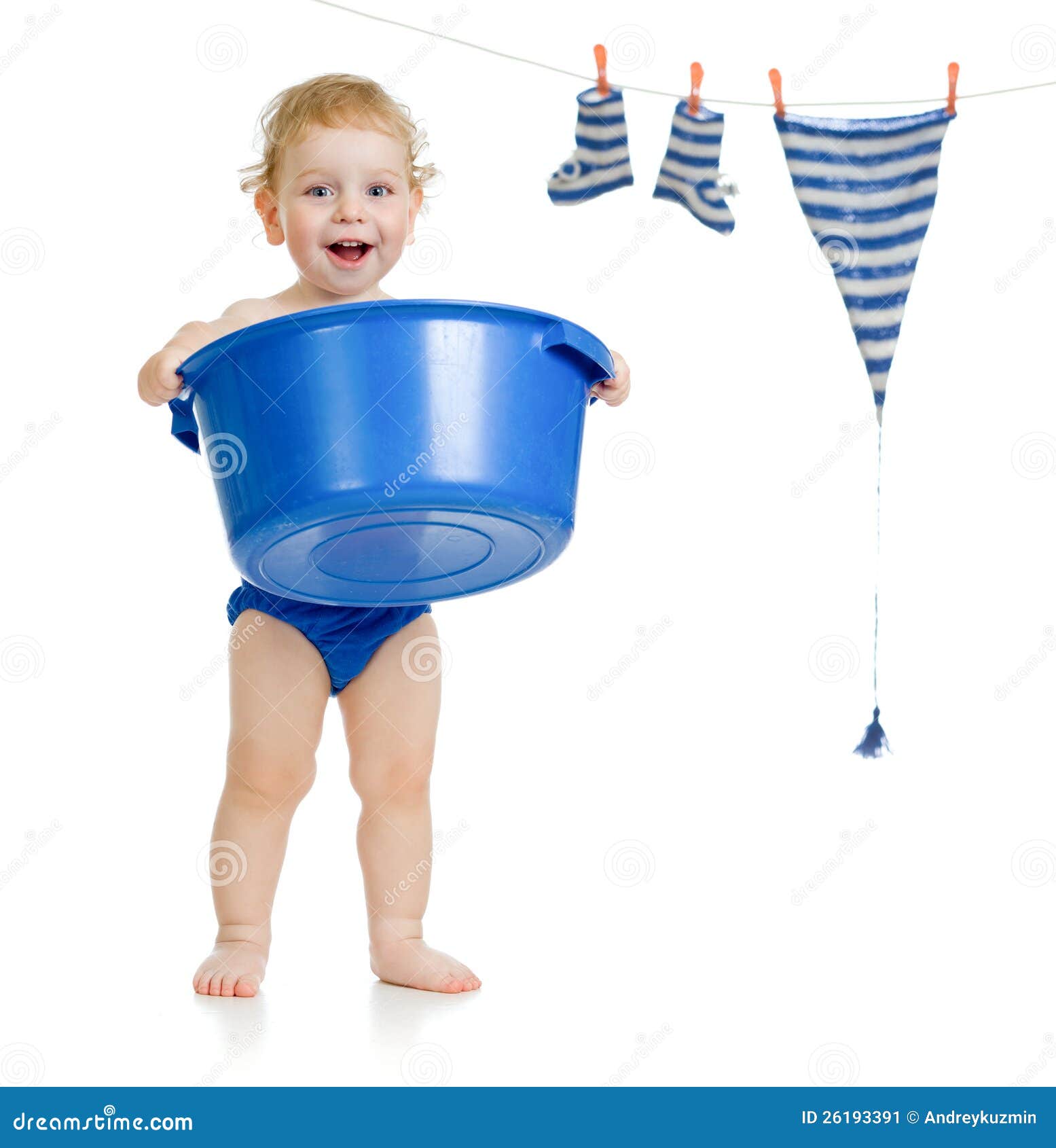 Happy Kid Washing His Accessories Stock Image Image of help, baby 26193391