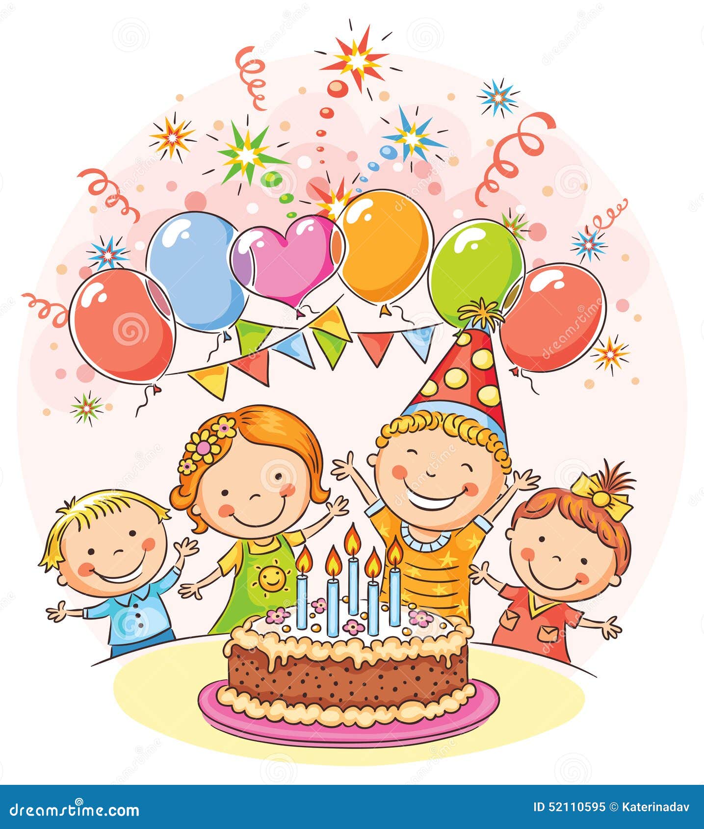 Birthday sketch happy birthday celebration party hand drawn items cake  kids holiday doodle art drawing vector elements  CanStock