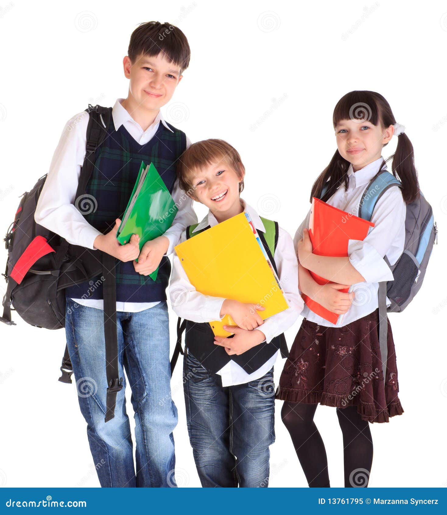 Happy Kids Going To School Stock Image Image Of Family