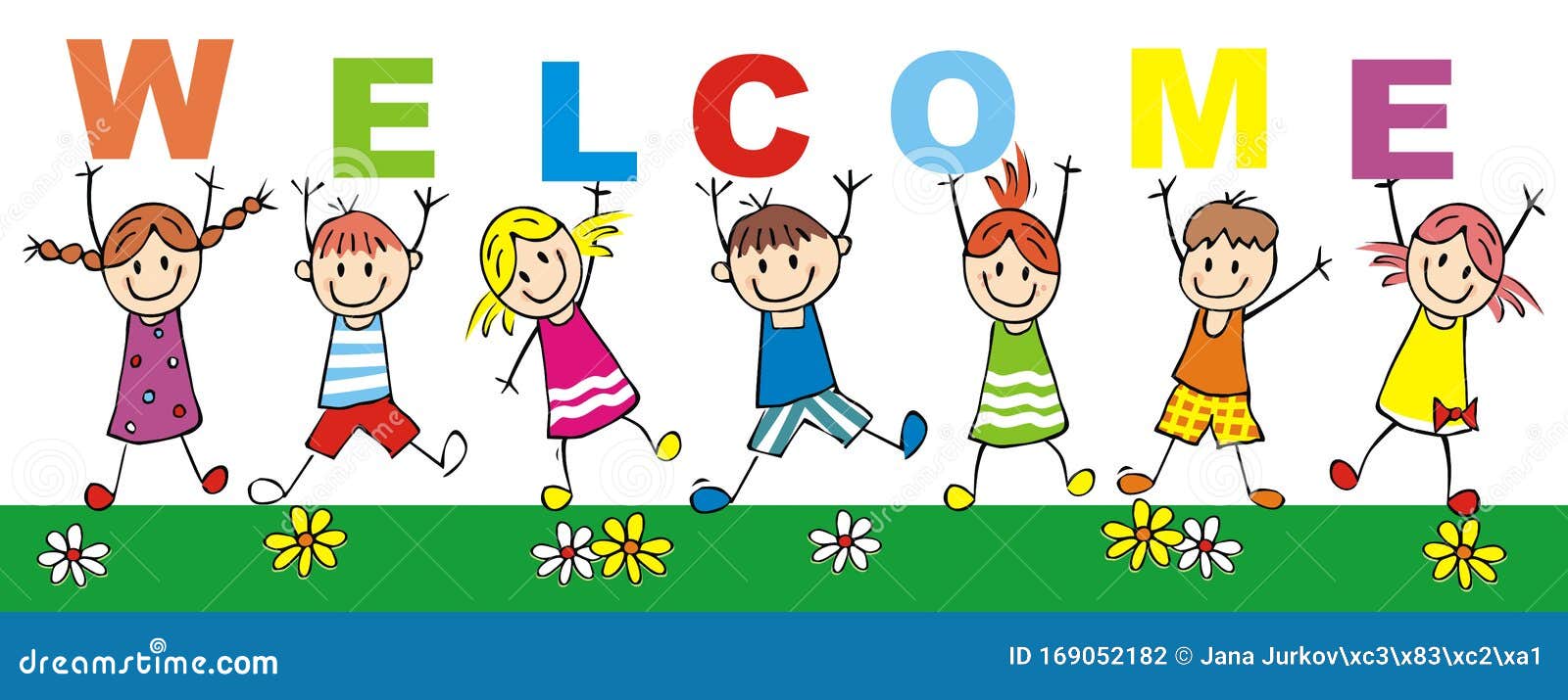 Welcome-kids Vector Illustration | CartoonDealer.com #31866078