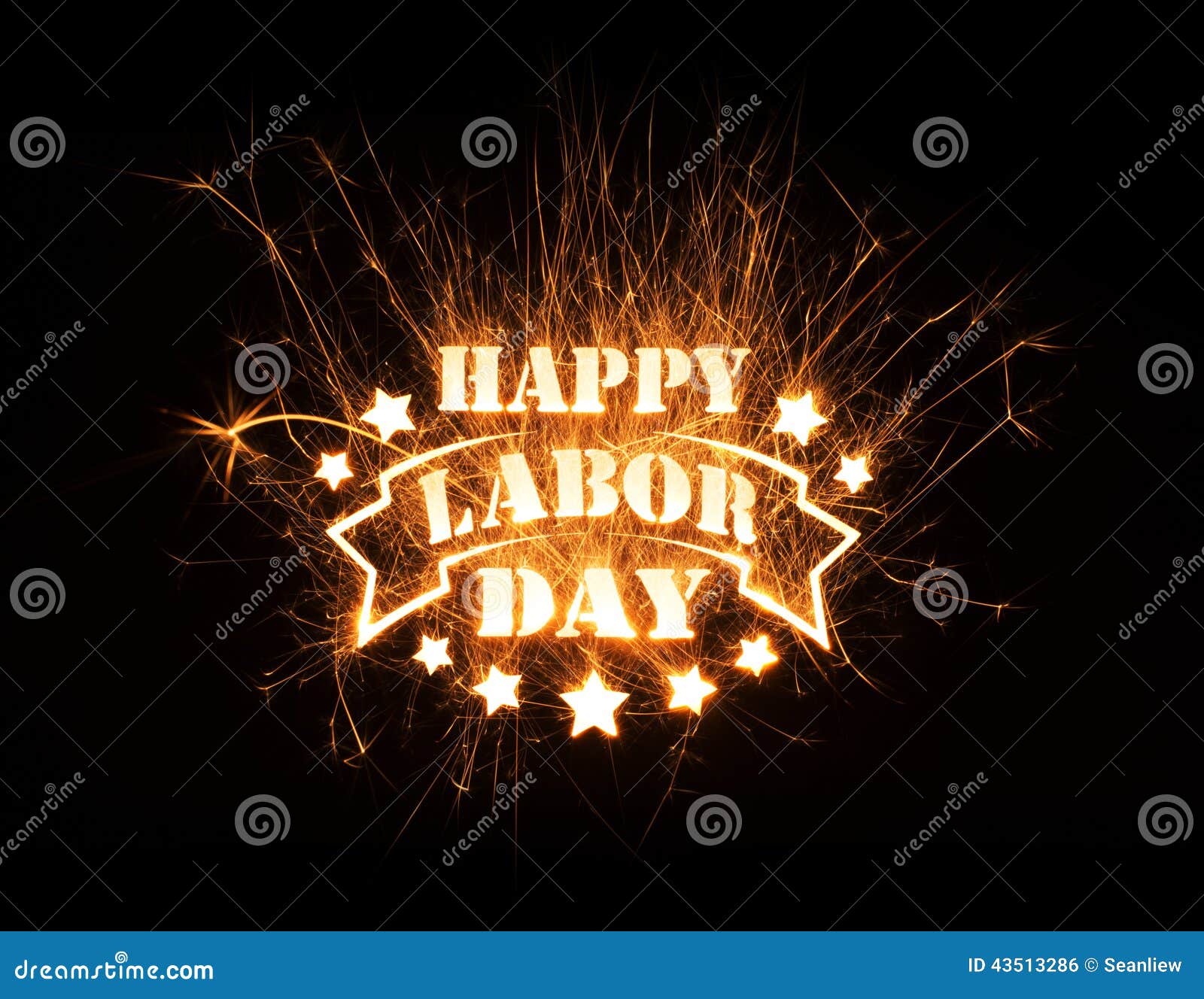 happy labor day greeting in sparks