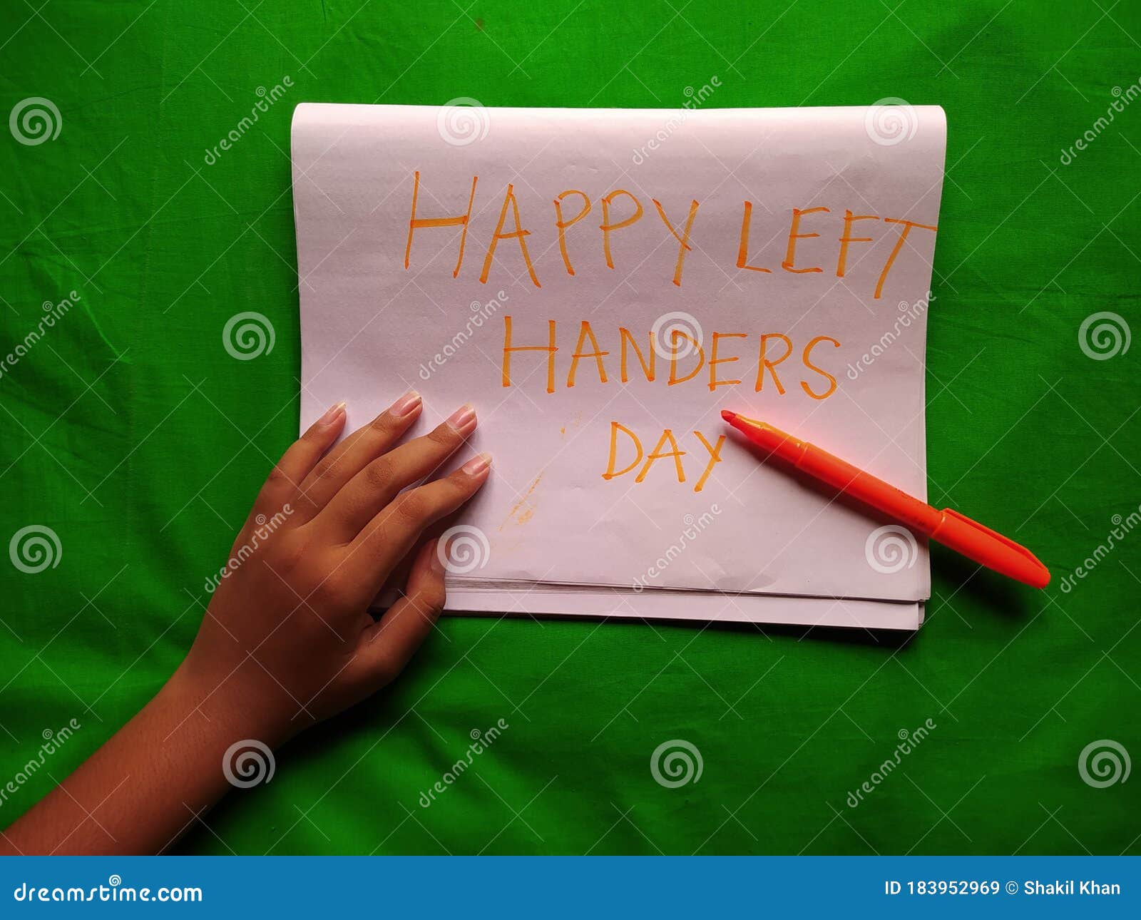 Happy Left Handers Day, International Left Handers Day, Left Handers Day 2020 Stock Image