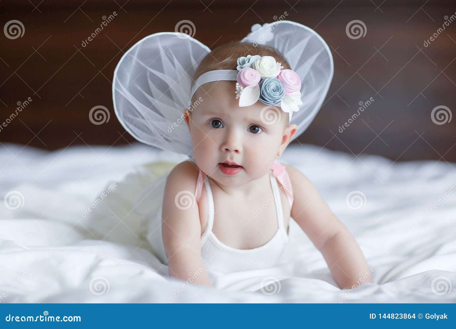 newborn angel wings and headband