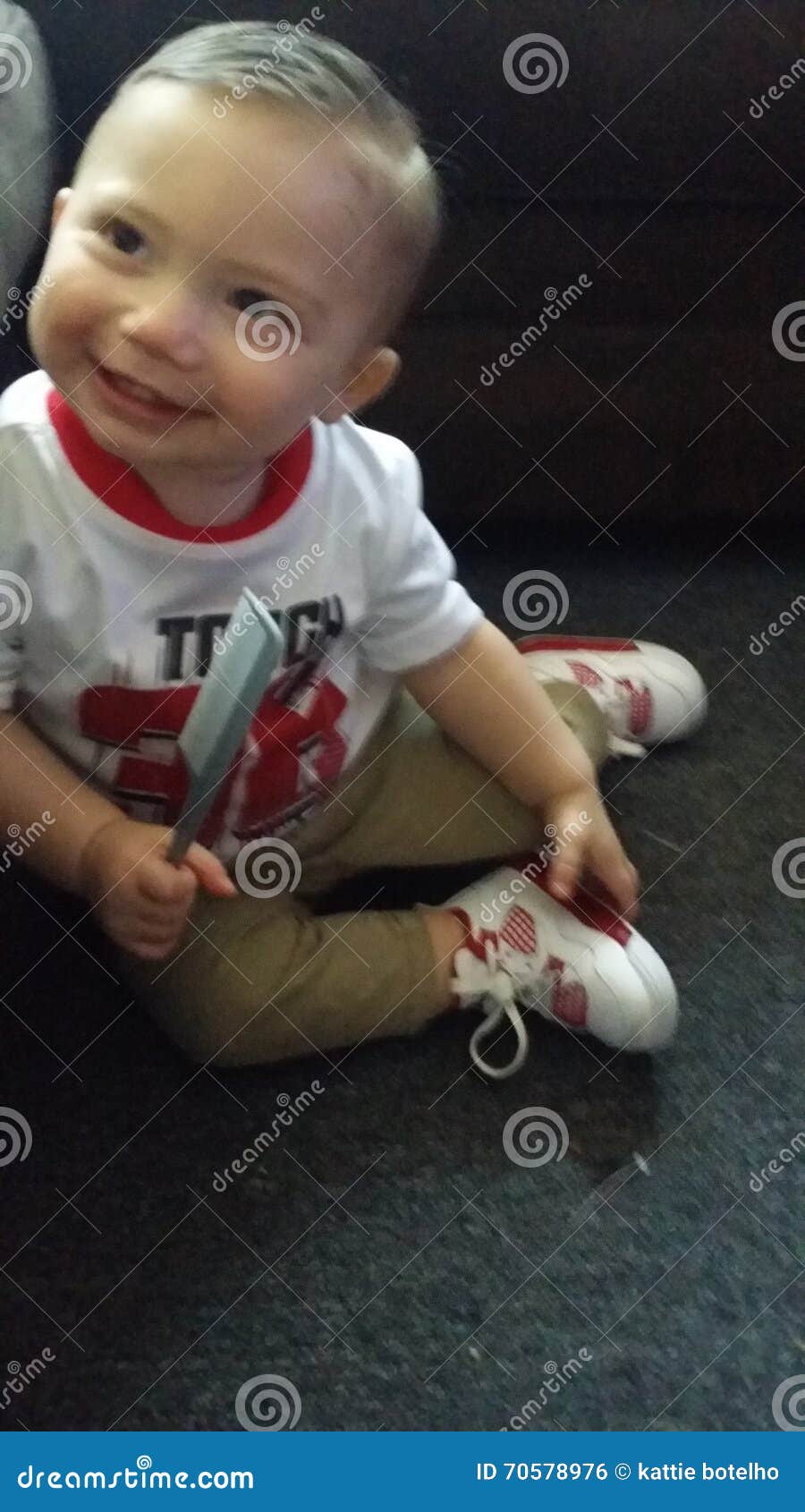 baby with jordans