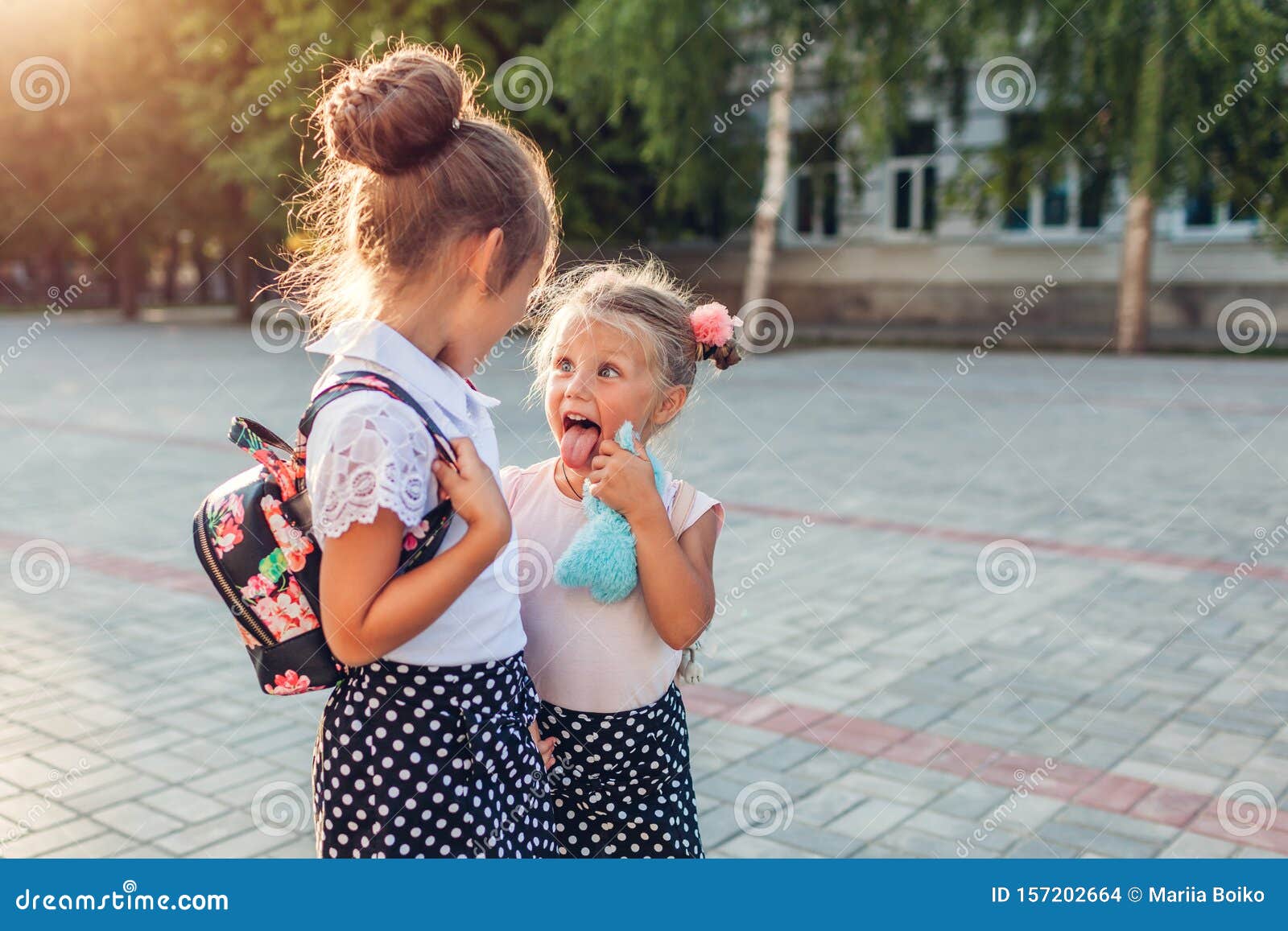 Kids with chalk stock photo. Image of little, healthy 