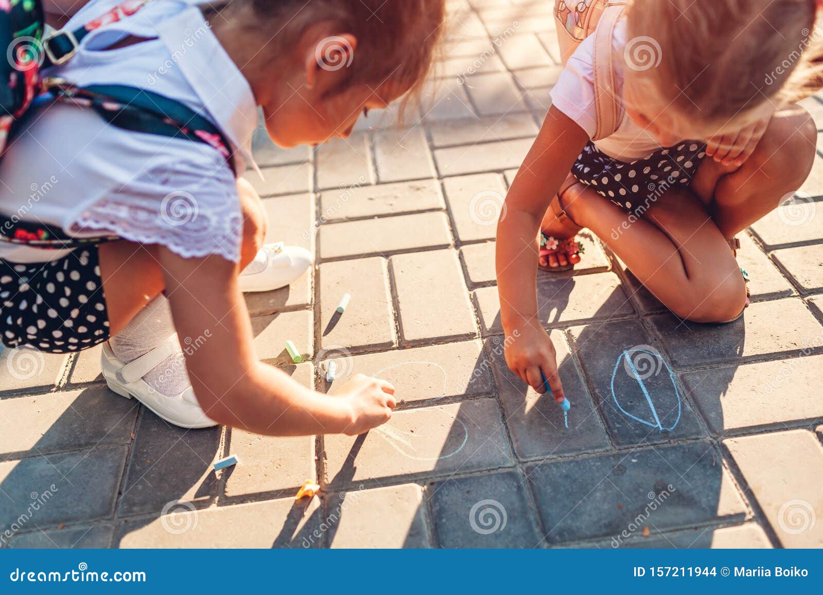 Outdoor chalk fun in the sun! | Catforth Primary School