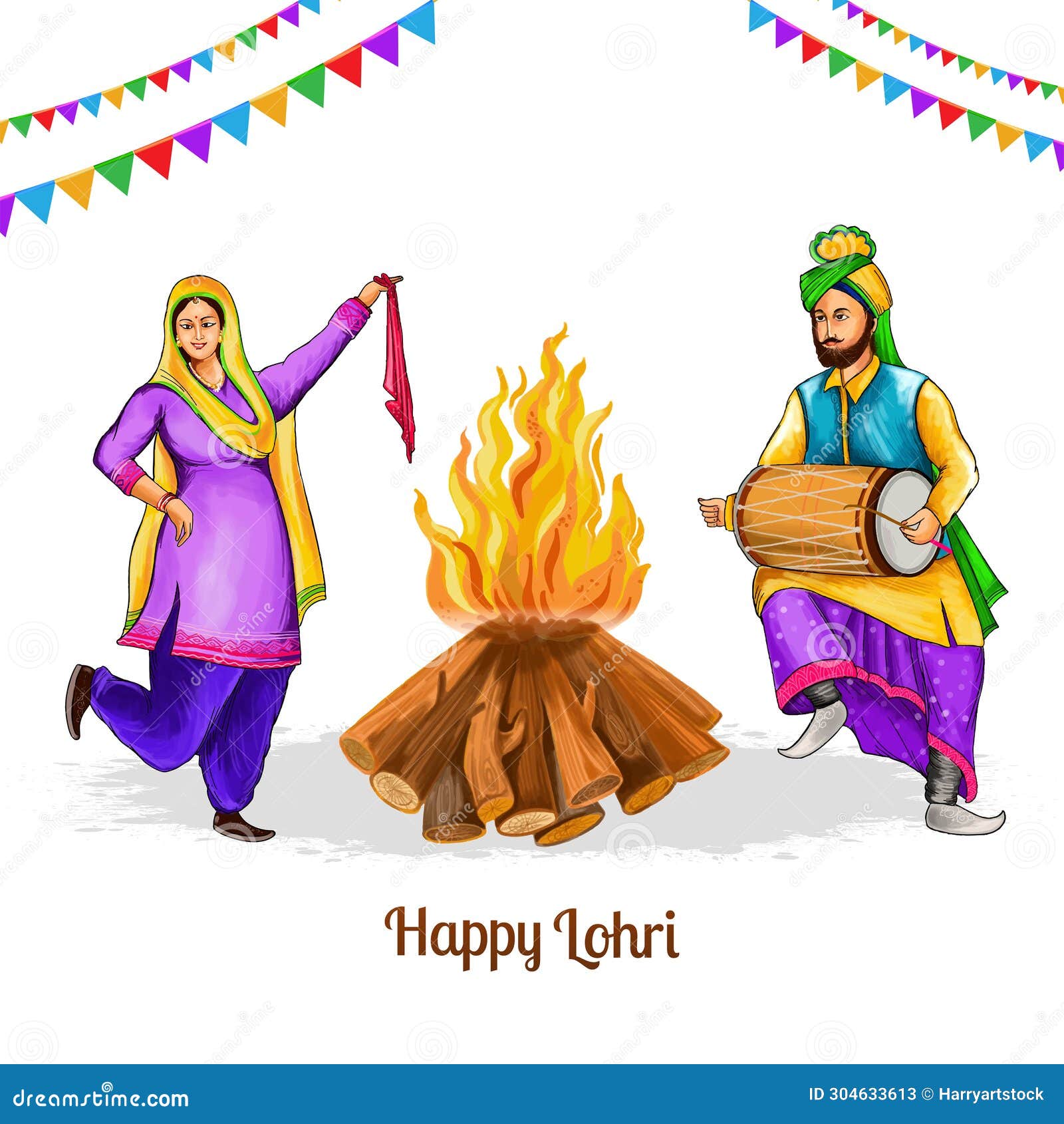 Illustration of Indian Festival Baisakhi Background Stock Vector -  Illustration of festival, greetings: 114117661