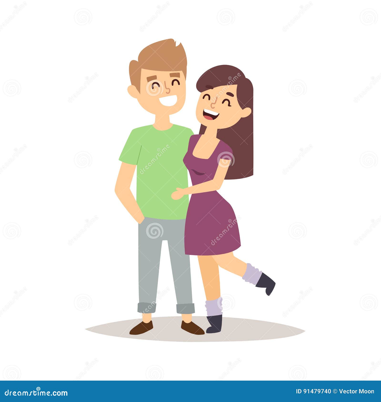 Happy Love Couple Cartoon Relationship Characters Lifestyle Vector  Illustration Relaxed Friends. Stock Vector - Illustration of embracing,  male: 91479740