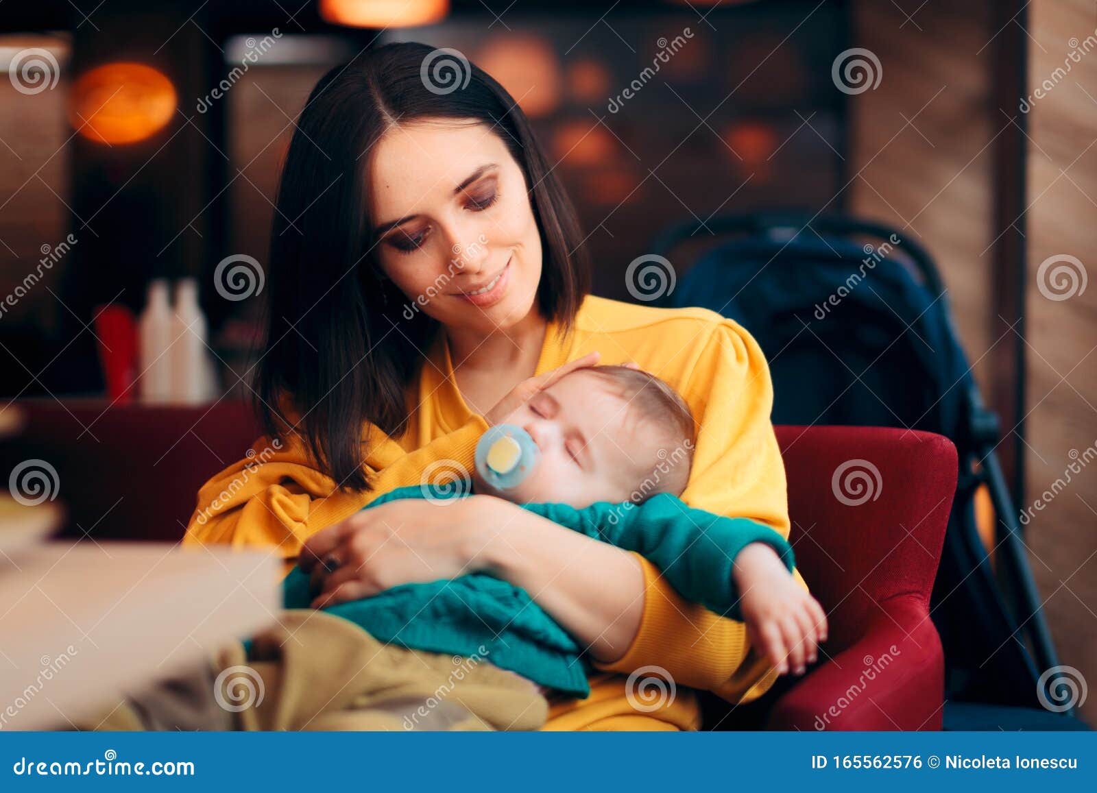 Mother Holding Baby Boy In Her Arms Royalty Free Stock 