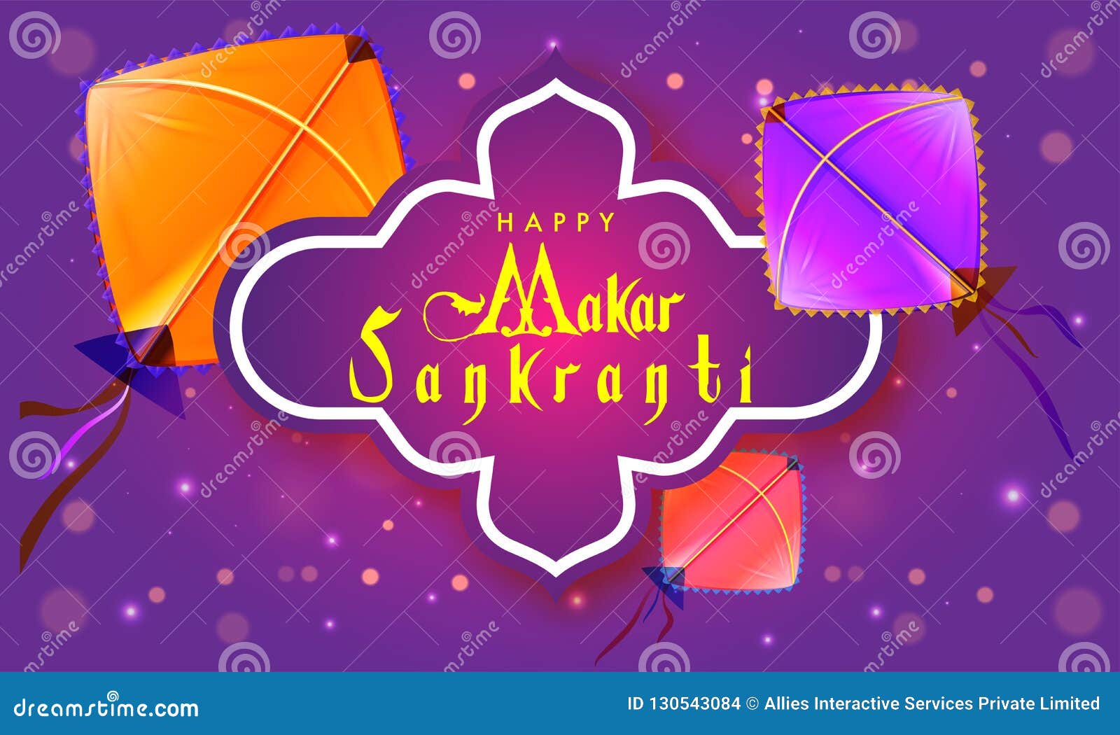 Happy Makar Sankranti Poster or Banner Design in Purple Color De Stock  Illustration - Illustration of background, culture: 130543084
