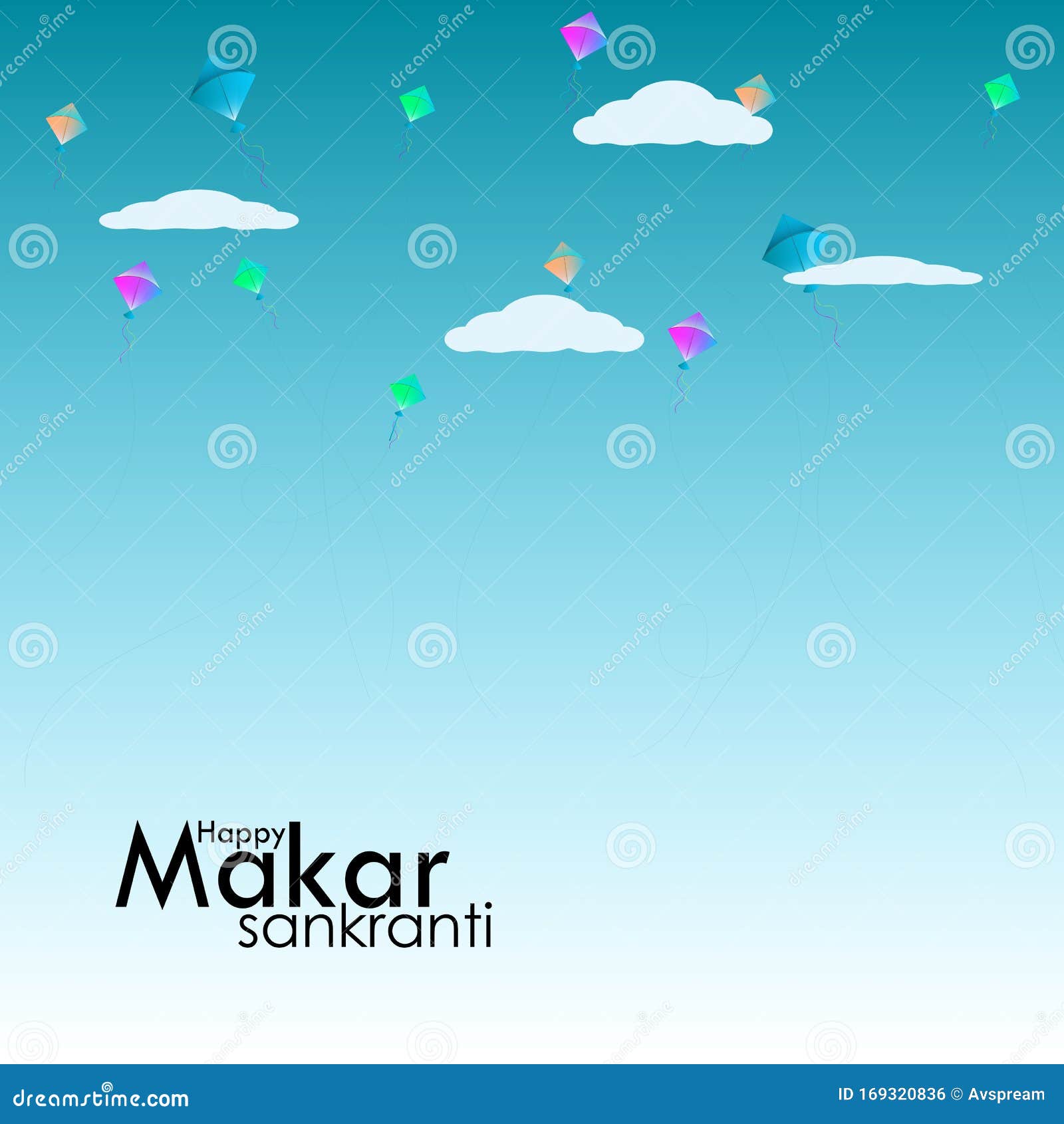 Happy Makar Sankranti Poster Design with Illustration of Colorful Kites  Flying Sunny Weather Background Stock Vector - Illustration of design,  background: 169320836