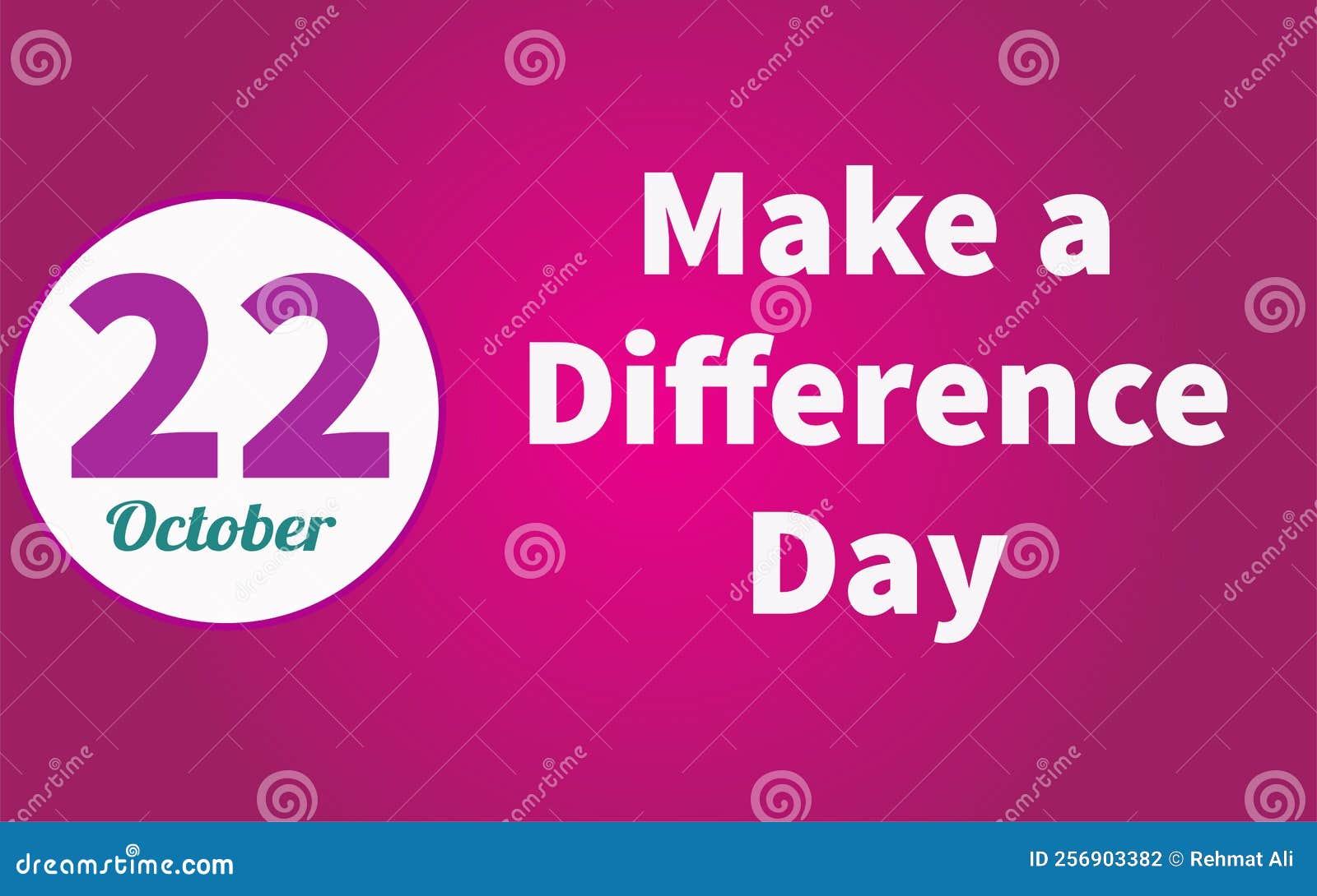 Happy Make a Difference Day, October 22. Calendar of October Retro Text