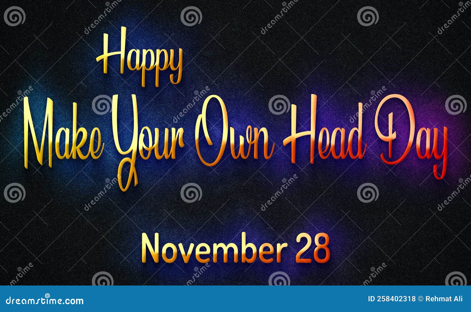 Happy Make Your Own Head Day November 28 Calendar of November Retro Happy Make Your Own Head Day November 28 Calendar of November Retro