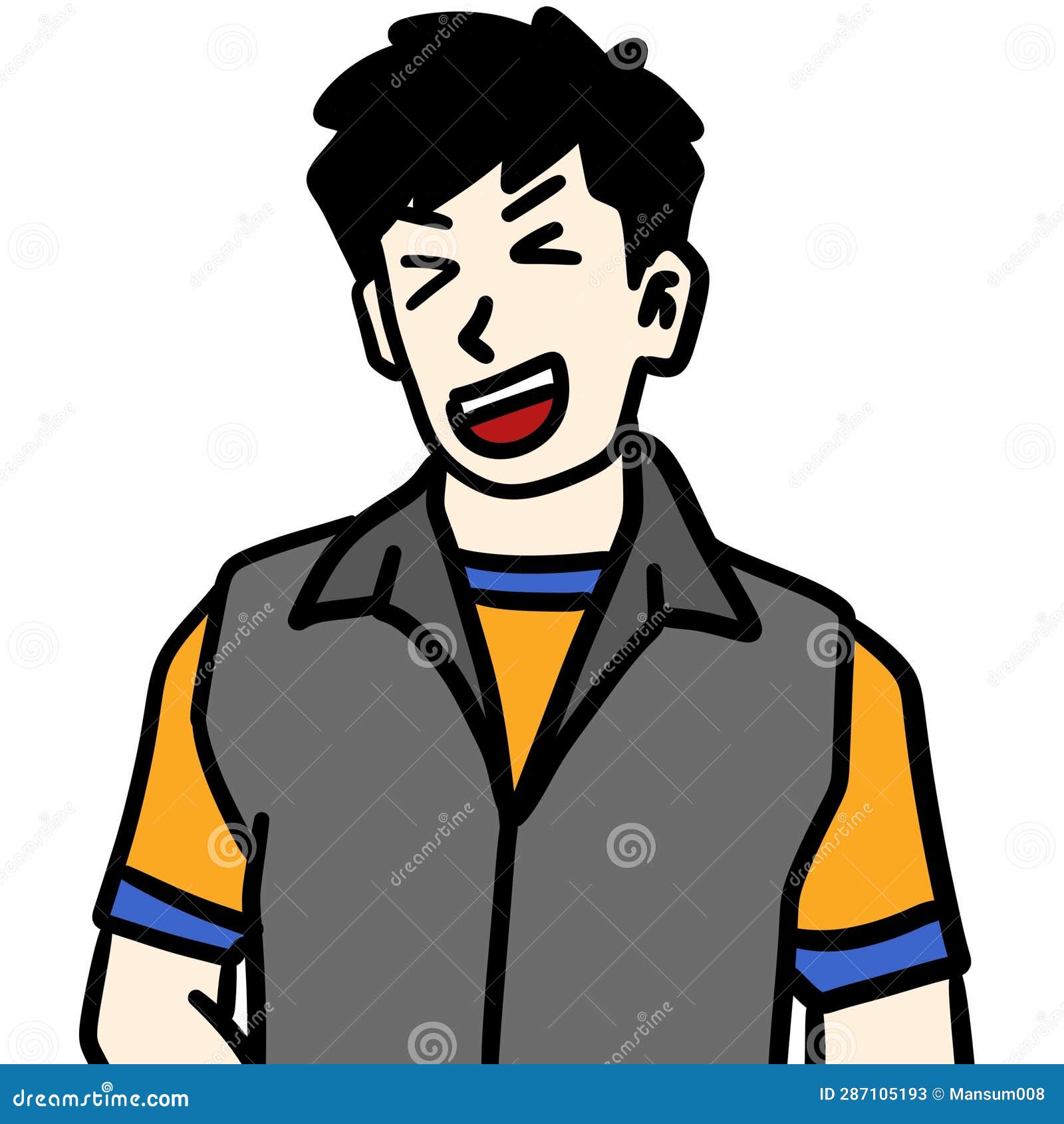 Happy Man Cartoon Illustration Stock Illustration Illustration Of Happy Man Cartoon Illustration Stock Illustration Illustration Of