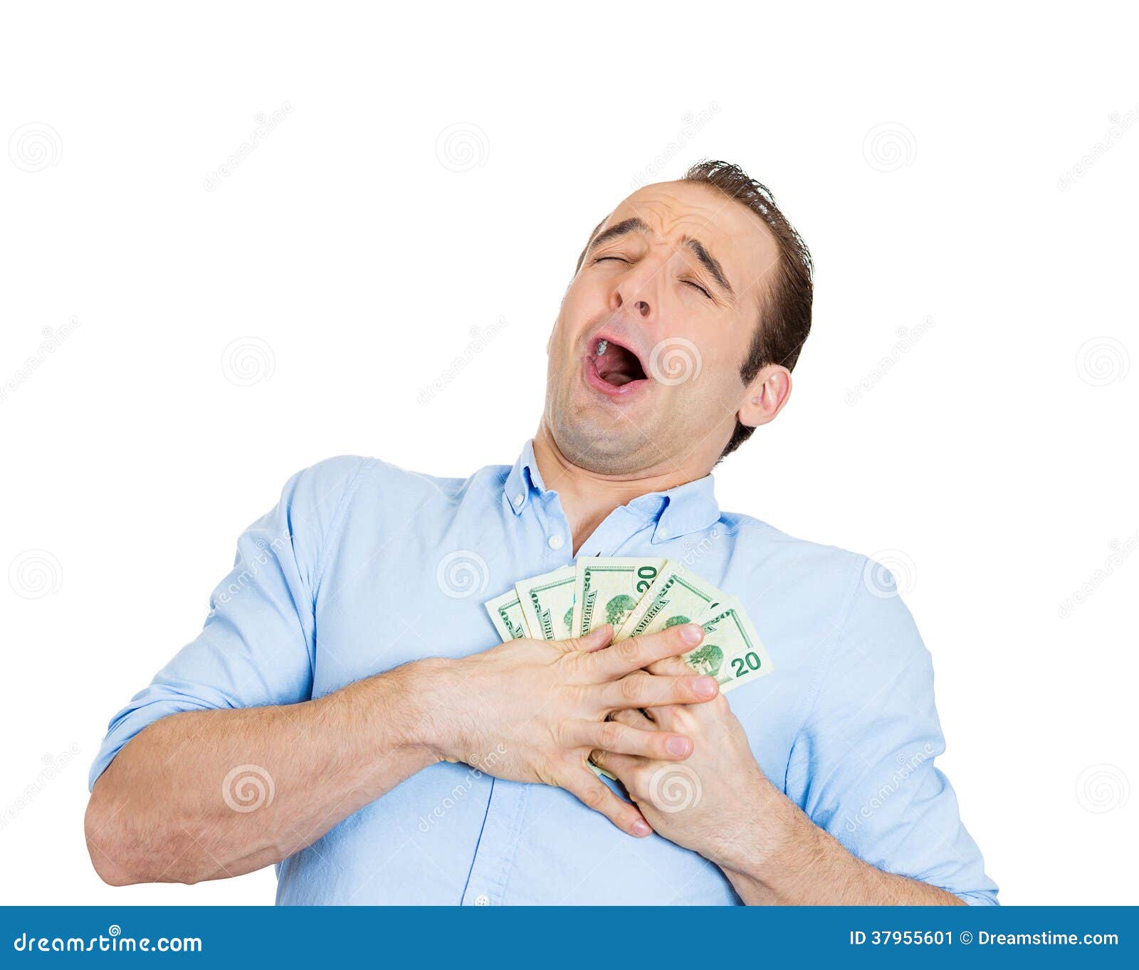 Pix For > Happy Man Holding Money