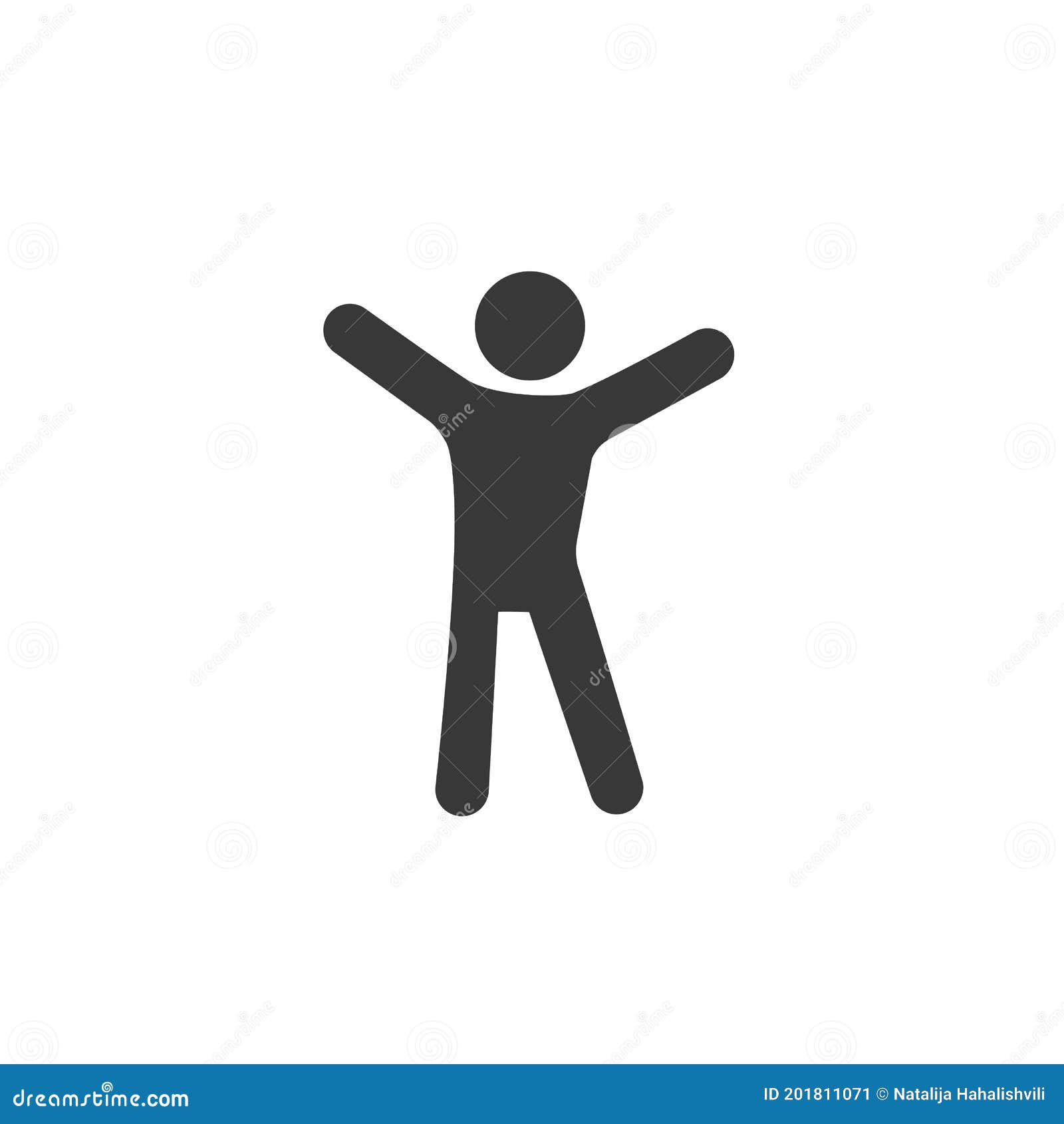 Happy, man, stick figure, stickman, success icon - Download on Iconfinder