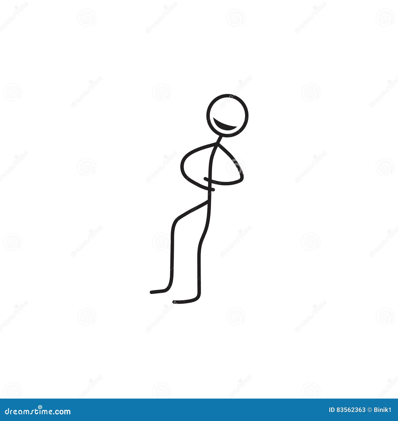 Happy man stick figure stock vector. Illustration of face - 83562363