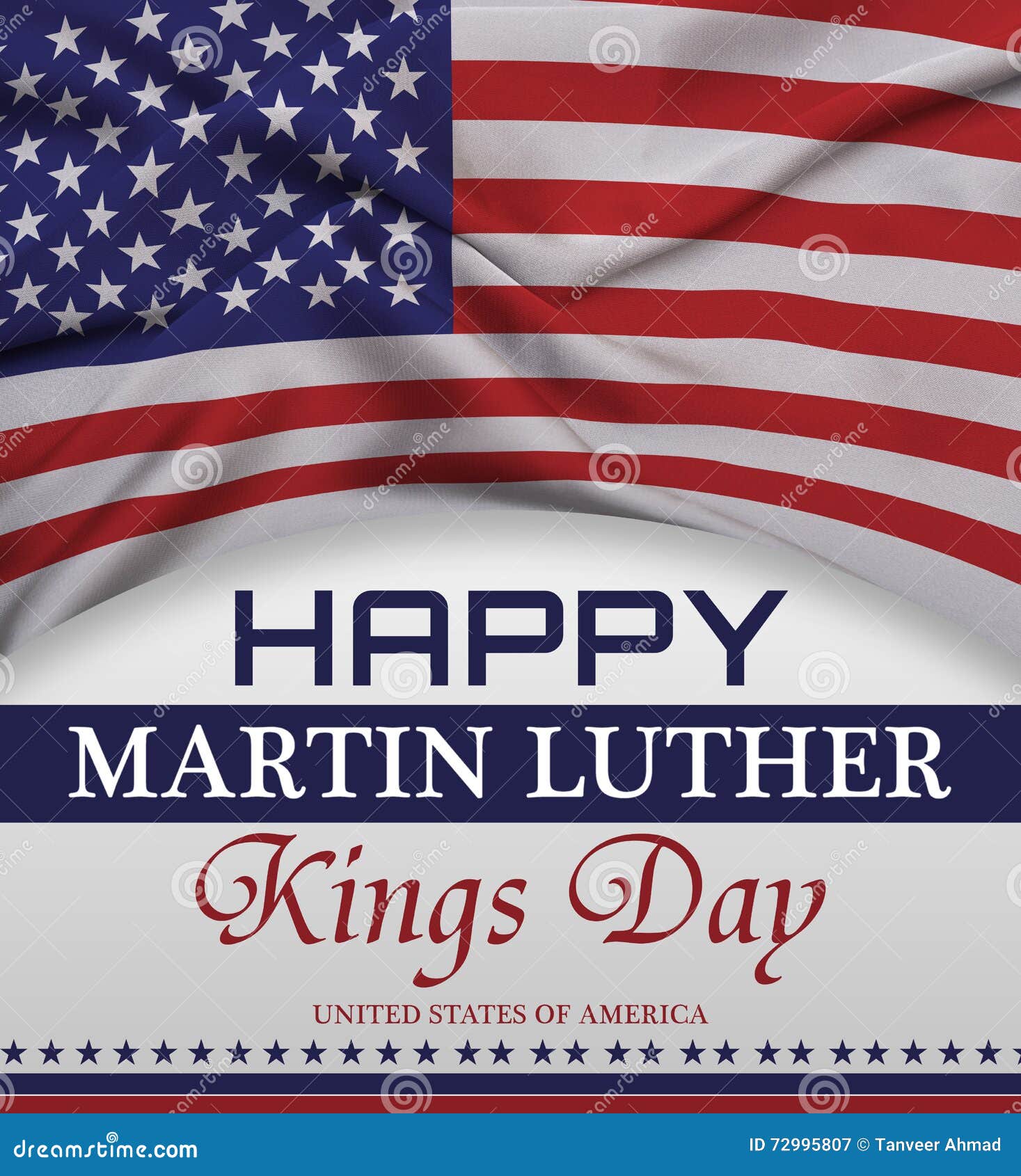 Happy Martin Luther King Day Greeting Lettering, American Flag Stock Image - Image of ...1282 x 1300