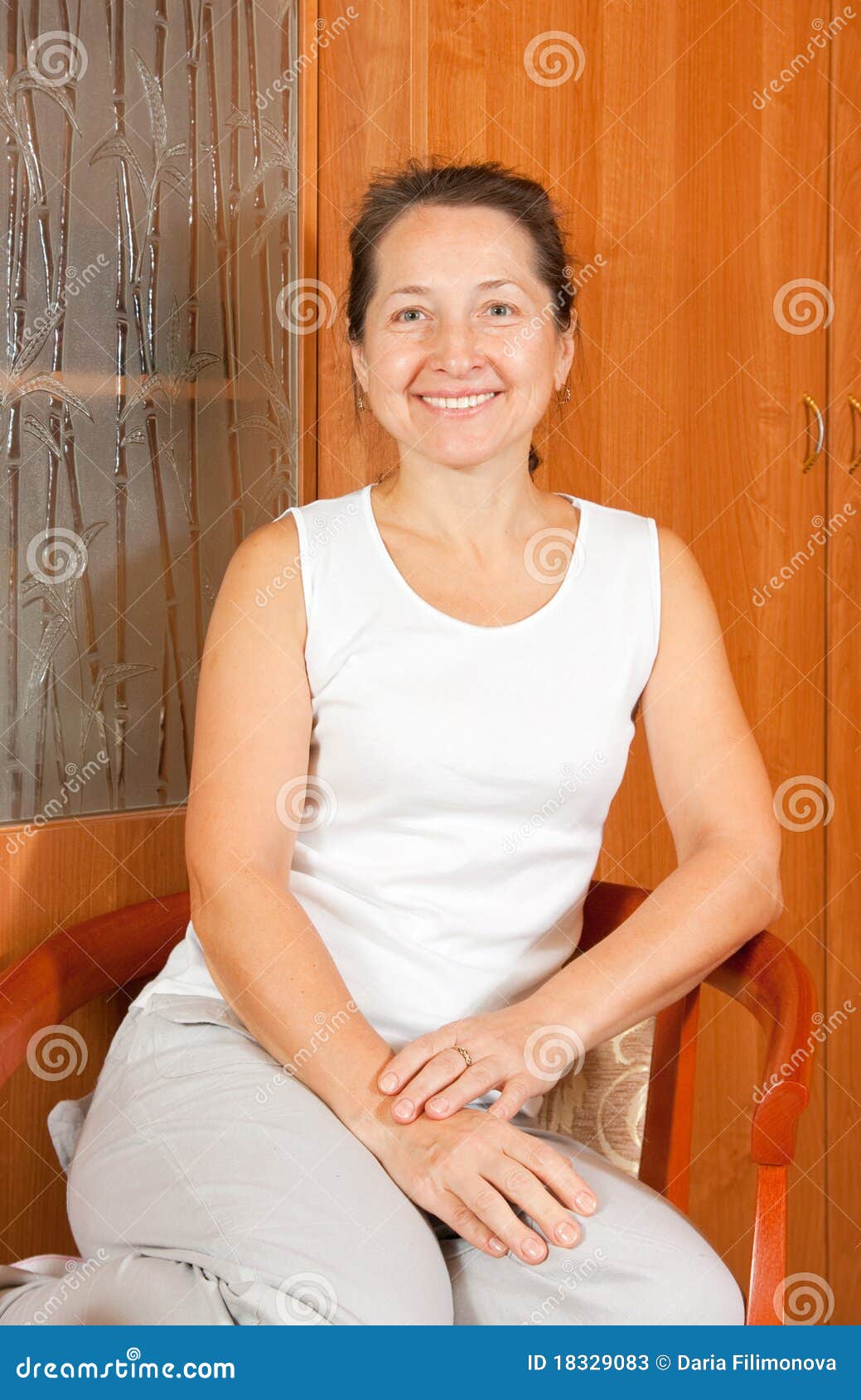 Happy Mature Woman Stock Image Image Of Leisure Po