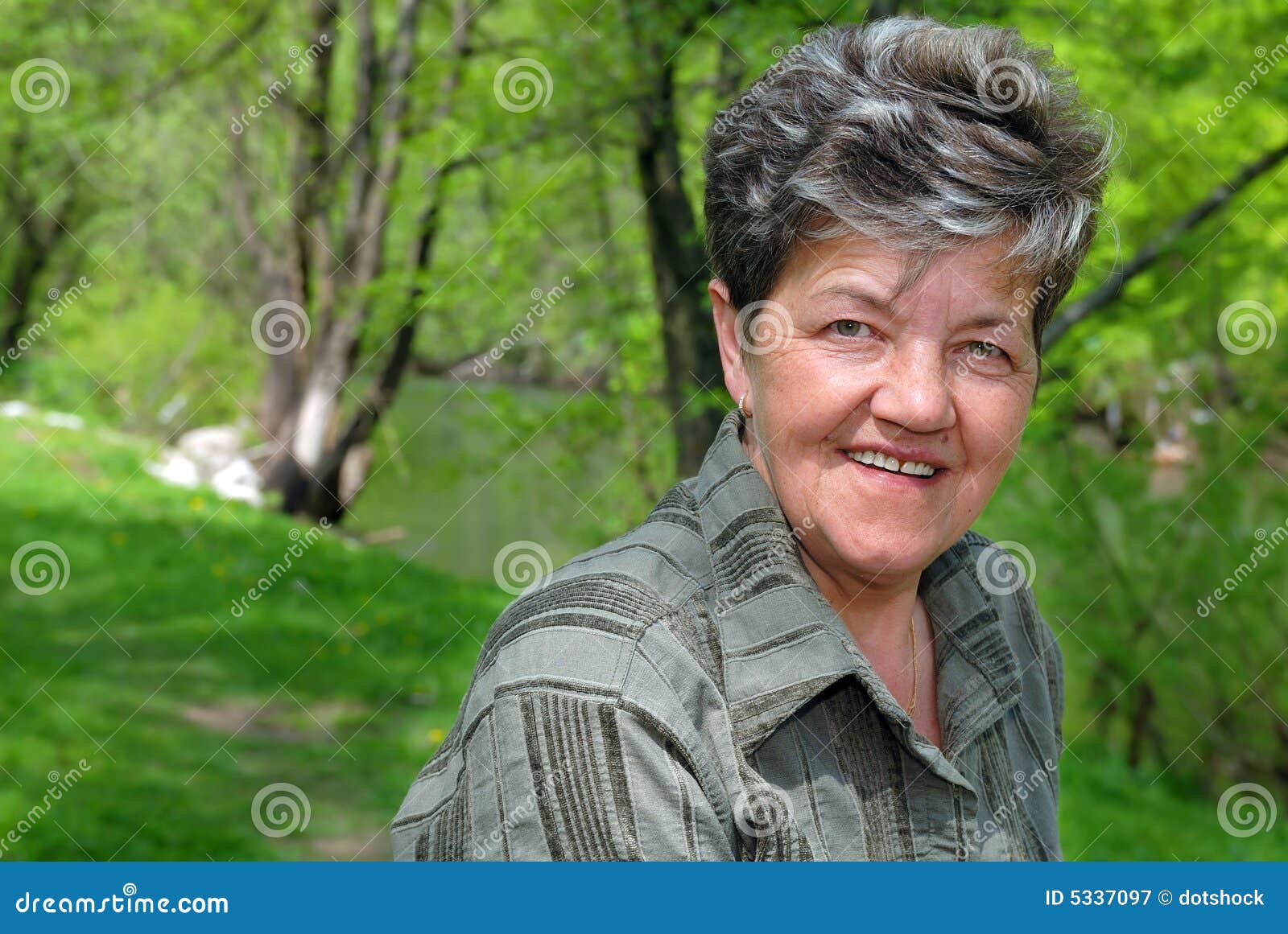 Happy mature woman outdoor stock image. Image of beauty ...